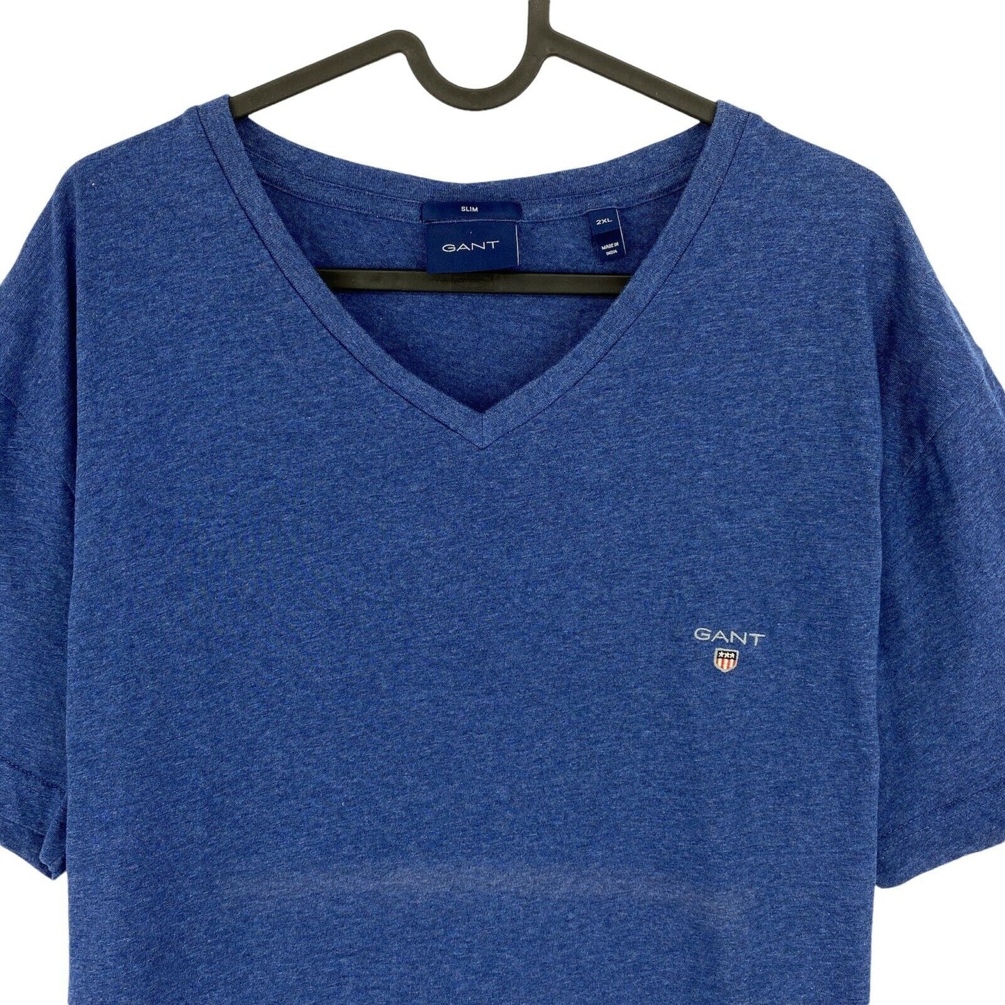 GANT Blue Original Slim V Neck T Shirt Size 2XL XXL