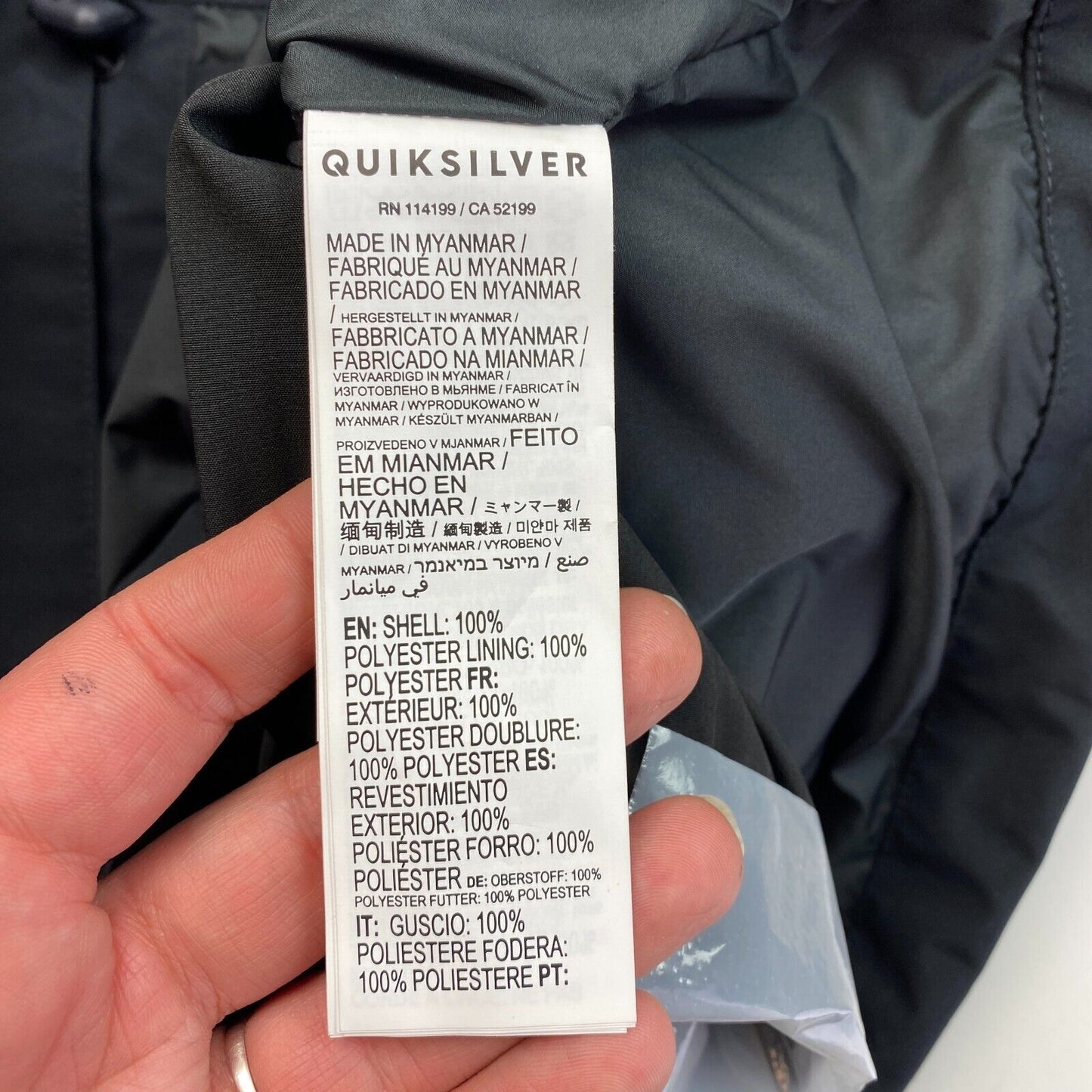 UVP 400 € QUIKSILVER Navy Blue Forever Stretch GORE-TEX Skijacke mit Kapuze Größe S