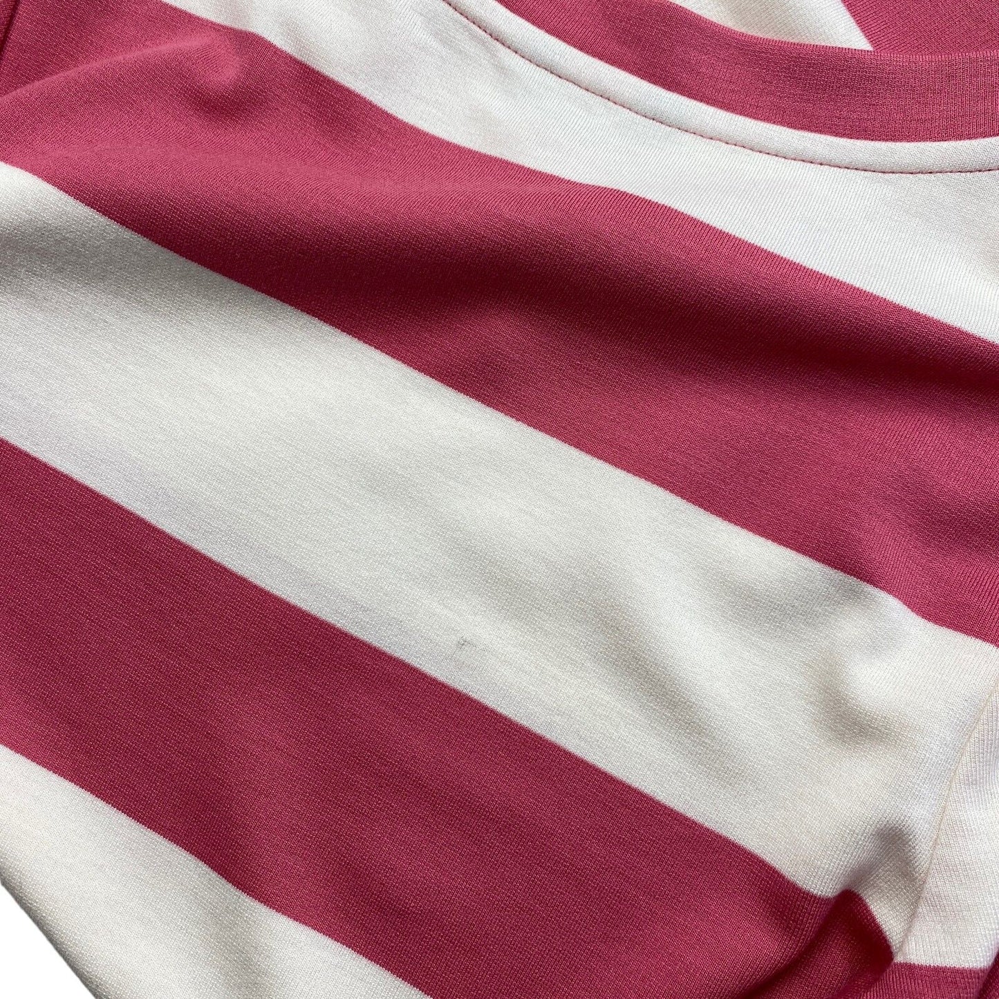 GANT Pink Bar Striped Jersey Crew Neck Dress Size XS