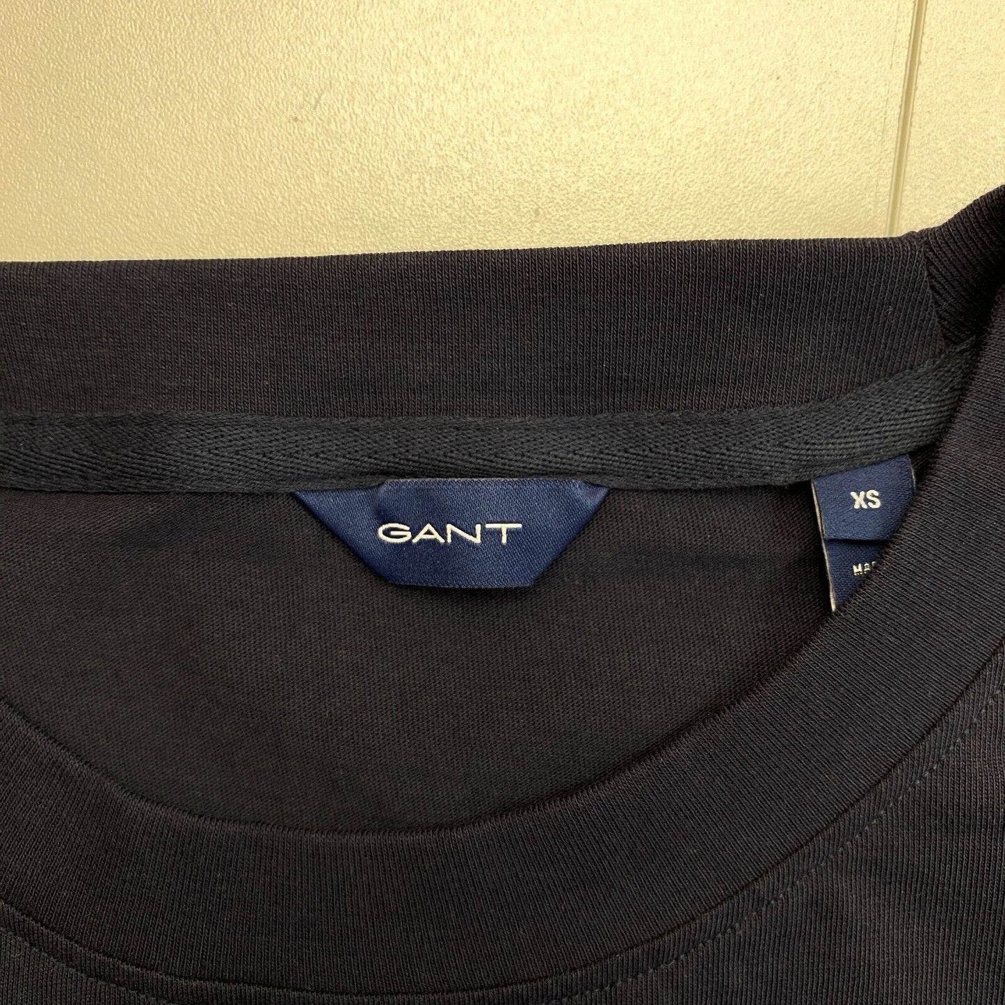 GANT Women Navy Blue Logo Crew Neck Short Sleeves T Shirt Size XS