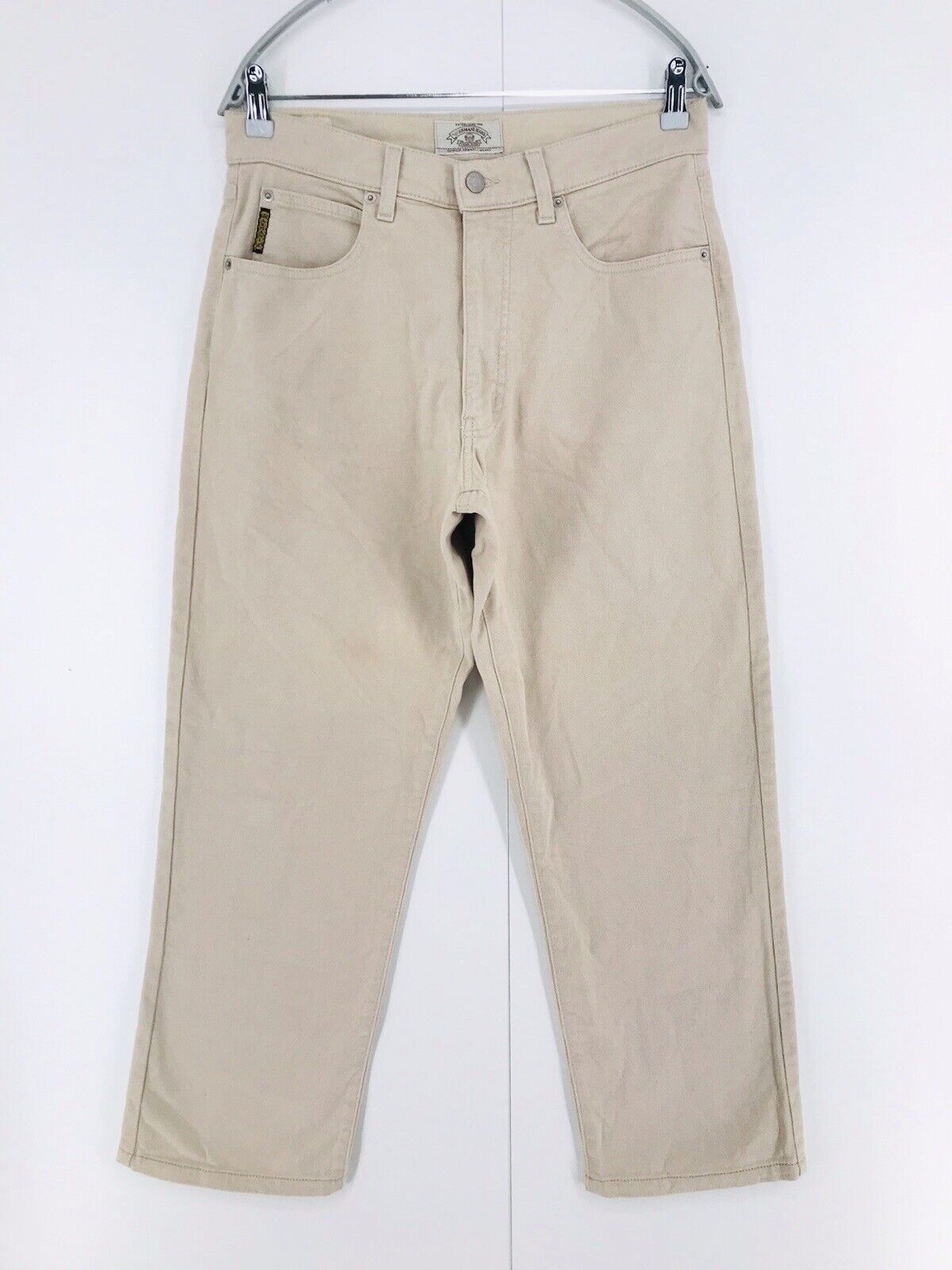 ARMANI JEANS Beige Regular Straight Fit Pants Trousers W31 L28 Made in Italy