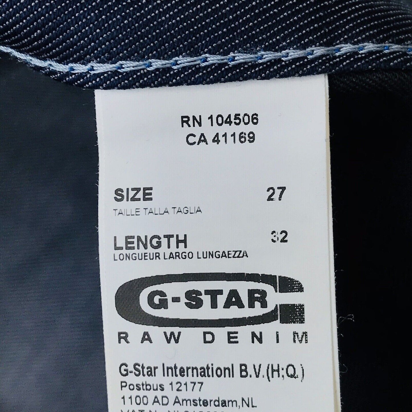 G-STAR RAW CORVET ALERT Women Dark Blue Regular Straight Fit Jeans W27 L32