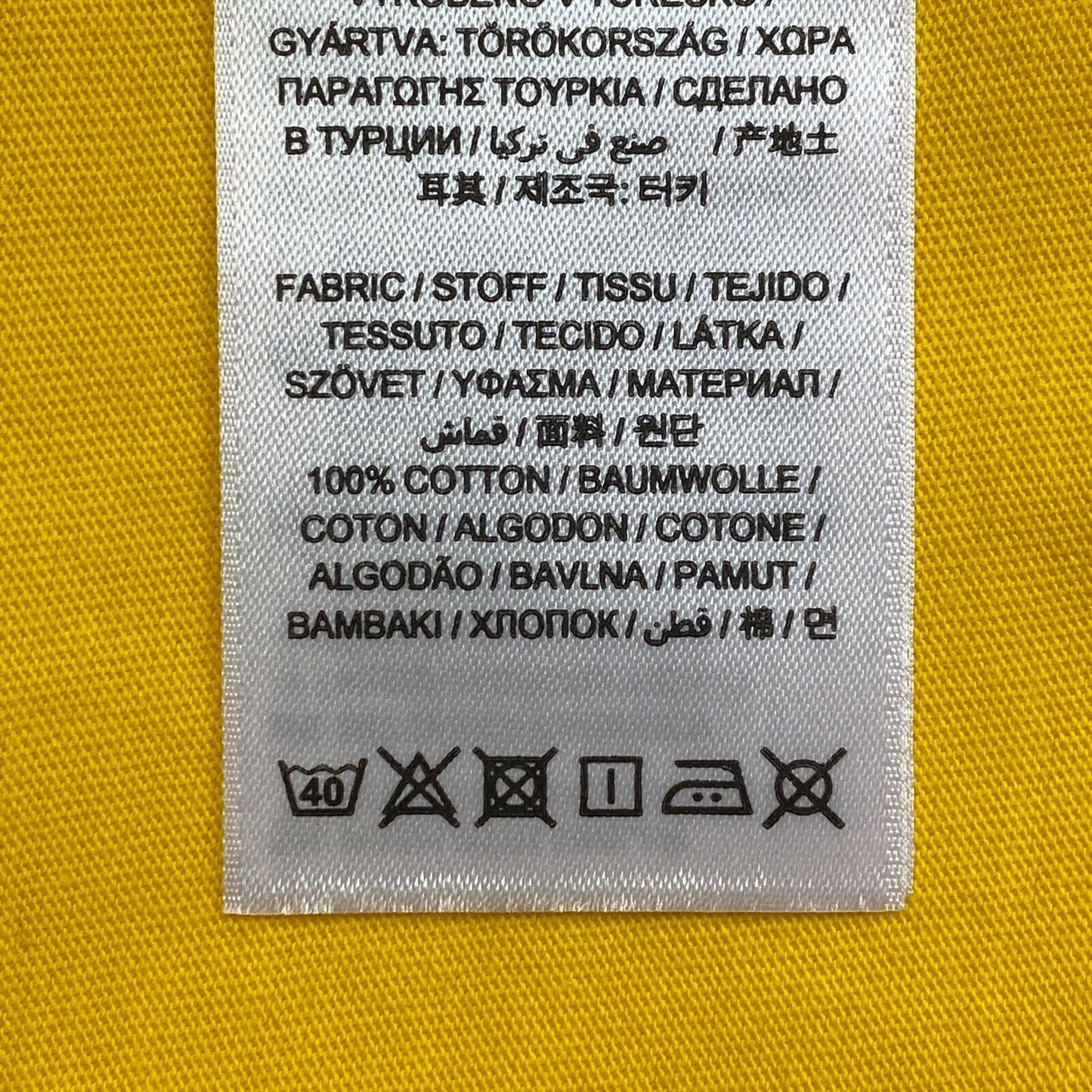 GANT T-shirt à col rond et col contrasté jaune Taille L