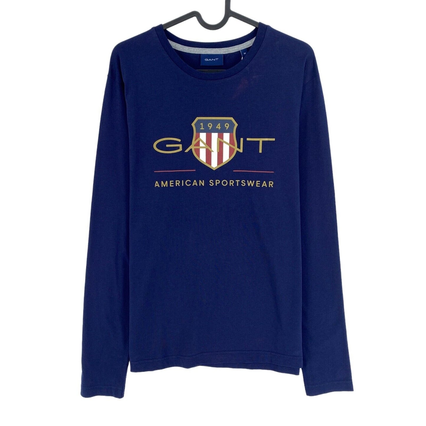 GANT T-shirt à manches longues et col rond Archive Shield bleu marine taille M