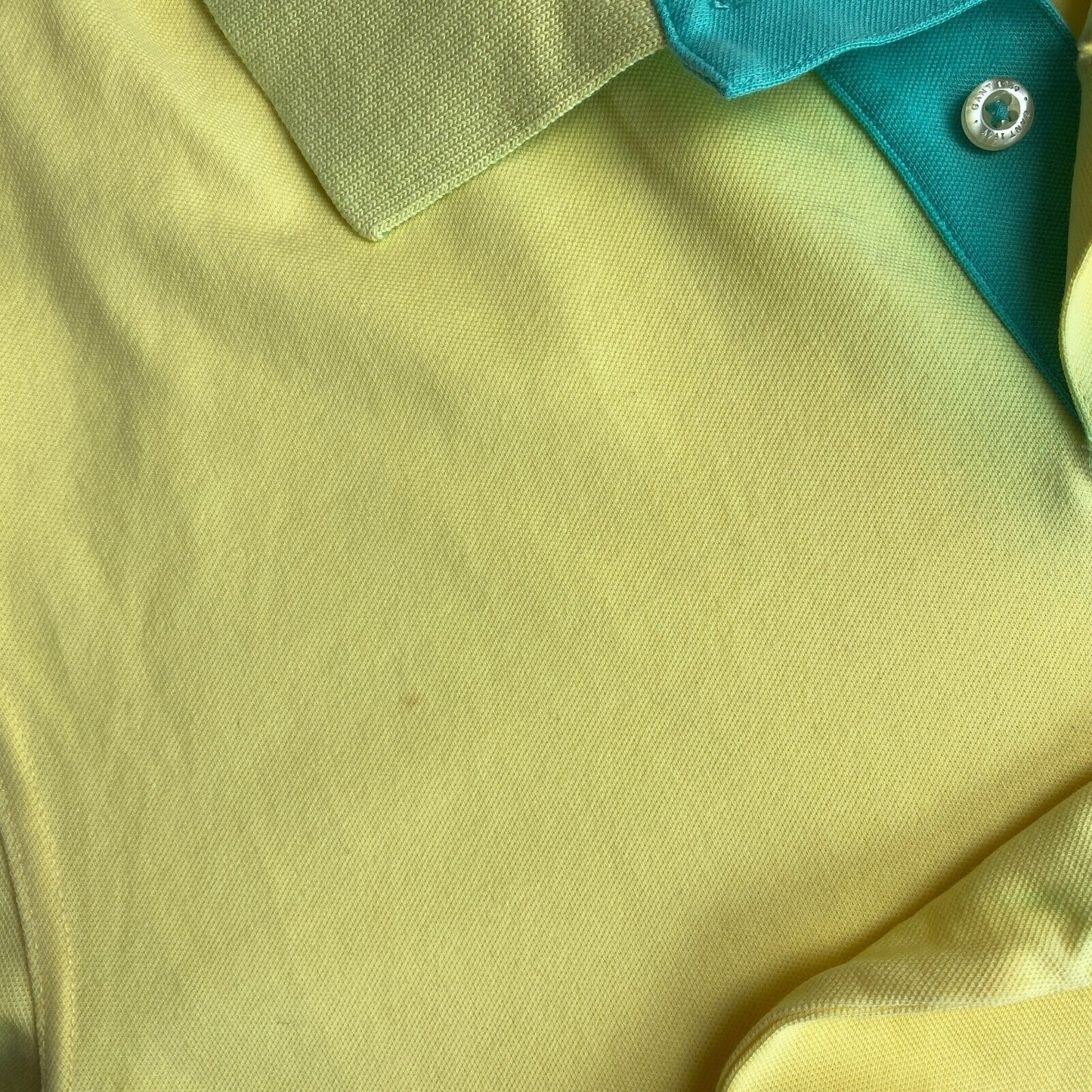 GANT Polo Pique Ruger à col contrasté jaune taille XL