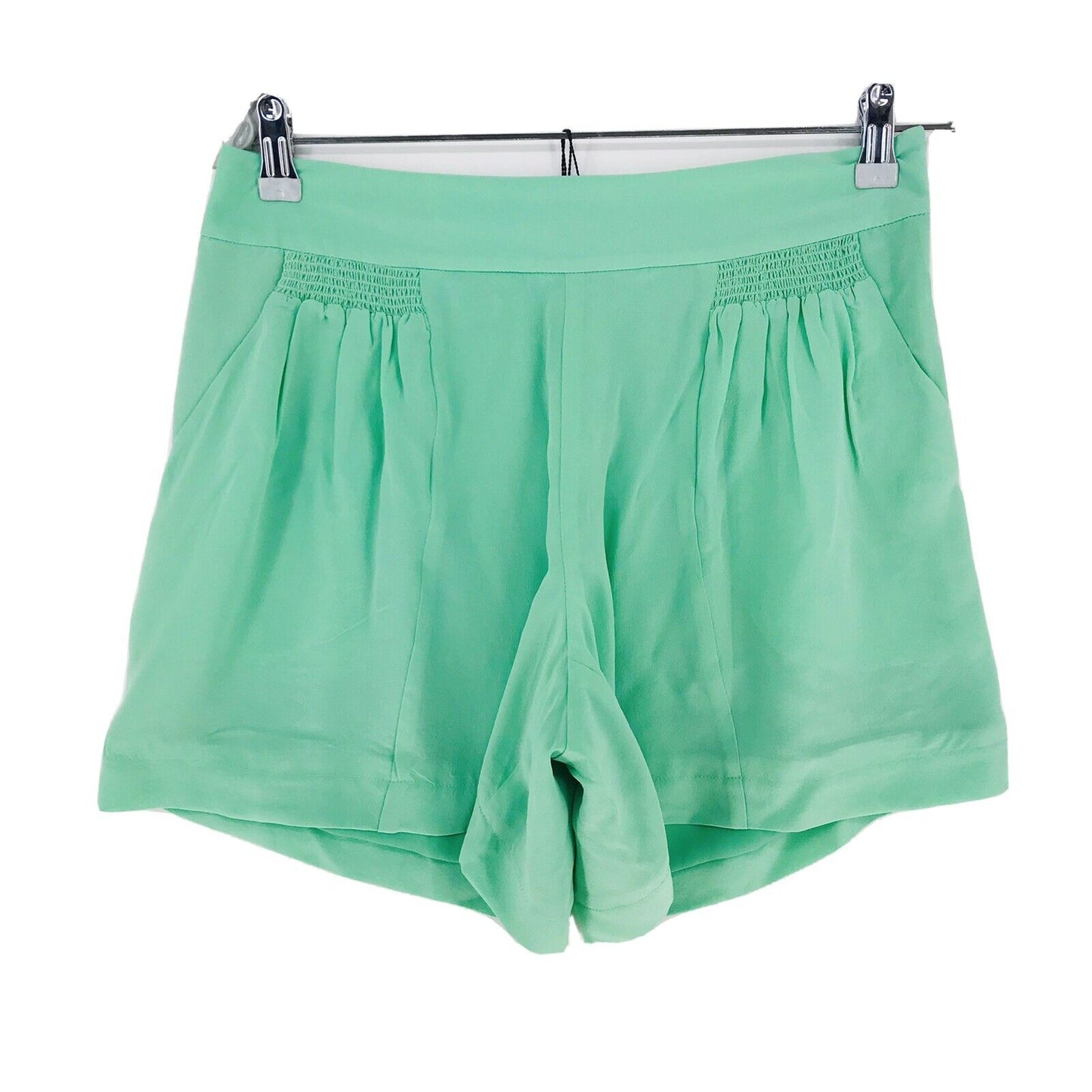 UVP €179 GANT Damen Grüne Seidenshorts Größe EUR 36 US 6 UK 10