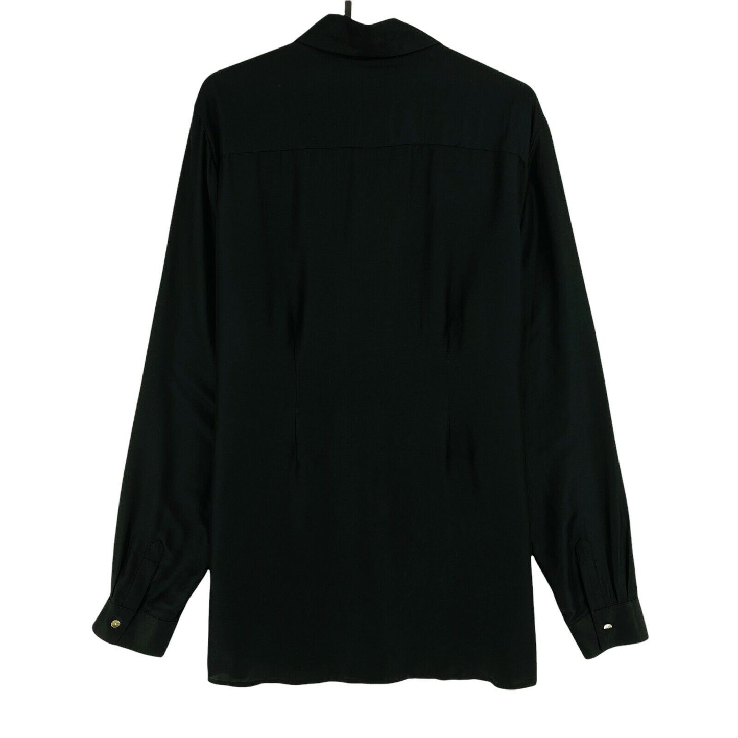 LA MARTINA Black Long Sleeves Modal Silk Shirt Size 4 / L