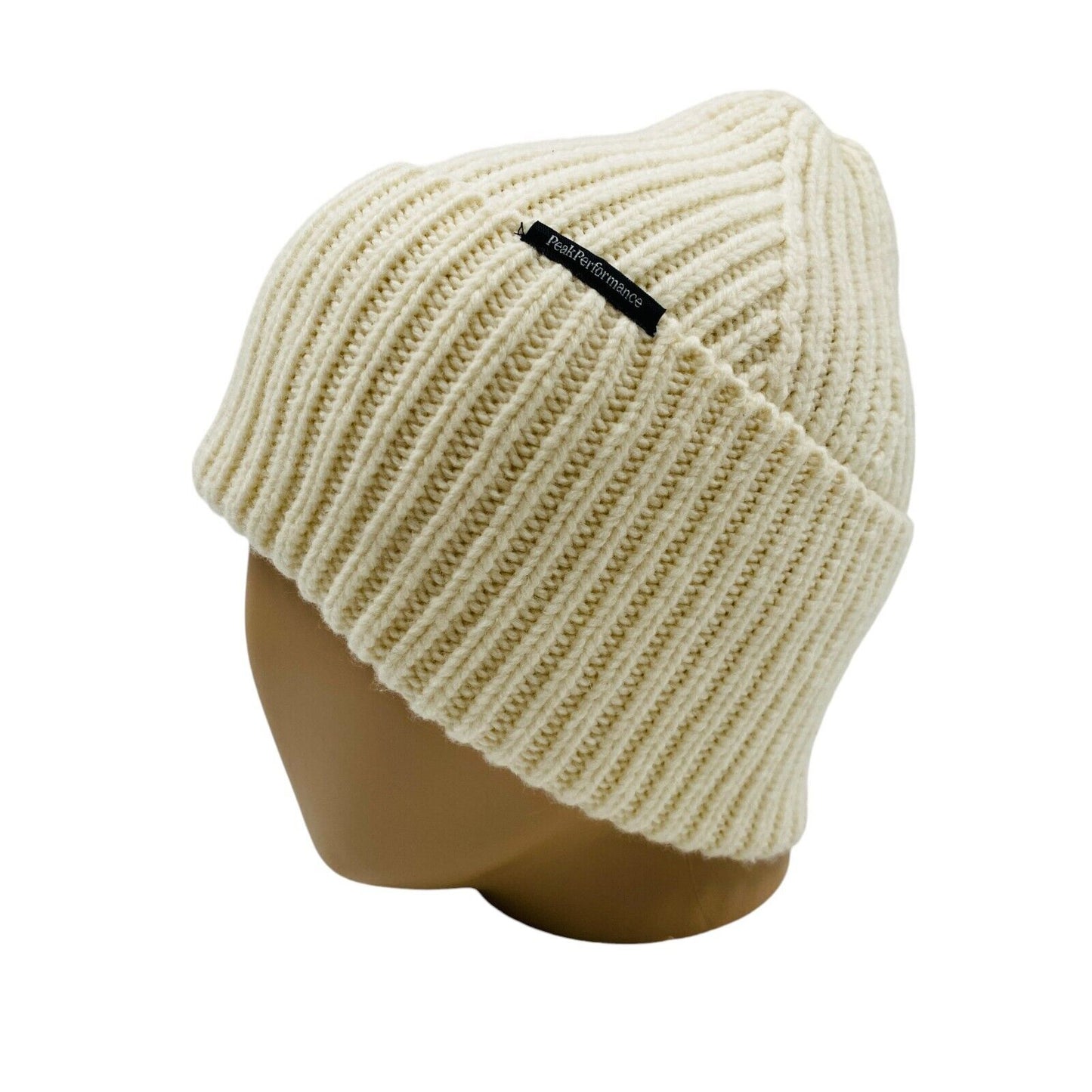 Peak Performance MASON HAT Unisex Beige Wool Blend Beanie Winter Hat One Size