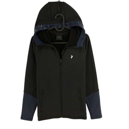 Peak Performance W Rider Pulloverjacke mit durchgehendem Reißverschluss und Kapuze, Schwarz, Größe XS