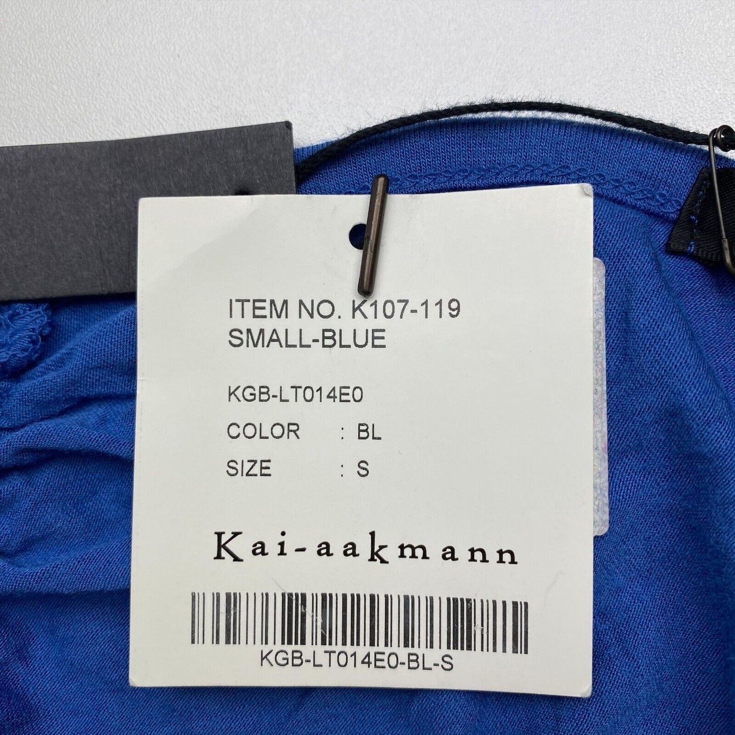 Kai-aakmann Navy Blue Sleeveless Round Neck Jersey Tank Top Size S