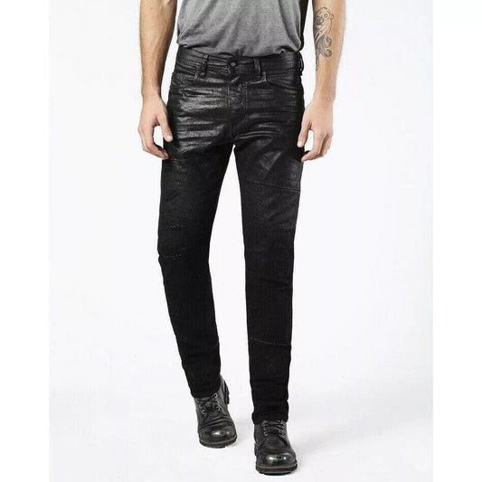 Diesel BUSTER 0856E Men Limited Edition Black Regular Slim Tapered Jeans W31 L32