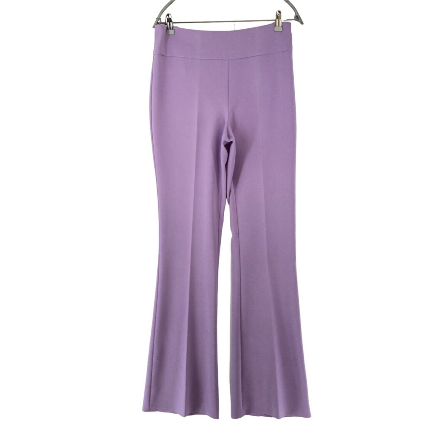 RINASCIMENTO Women Purple Slim Flared Fit Dress Trousers Size L W30 L34