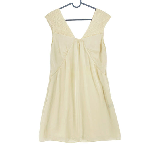 RRP €273 SITA MURT Beige V Neck Sleeveless Flared Dress Size 40 EU 36 UK 8 US 6