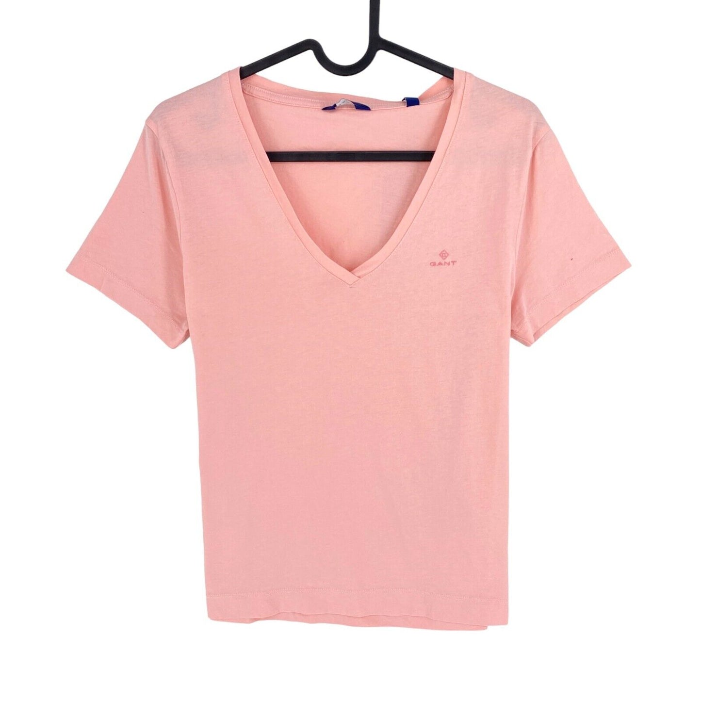 GANT Women Pink Original V Neck Short Sleeve T Shirt Size S