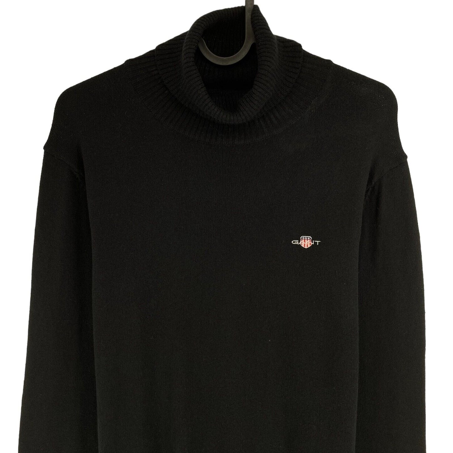 GANT Men Black Cotton Wool Turtle Neck Sweater Pullover Size S