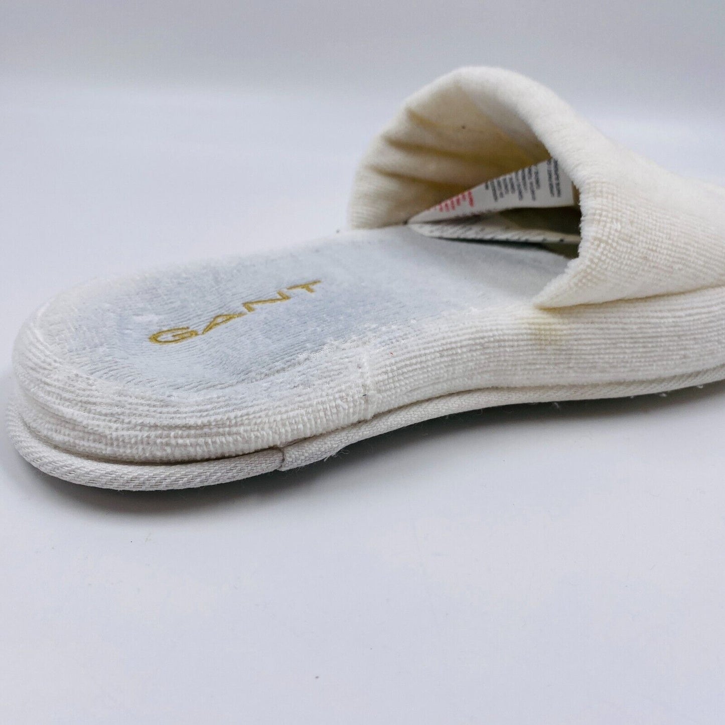 GANT White Unisex Graphic Logo Slip On Home Slippers Size L / XL