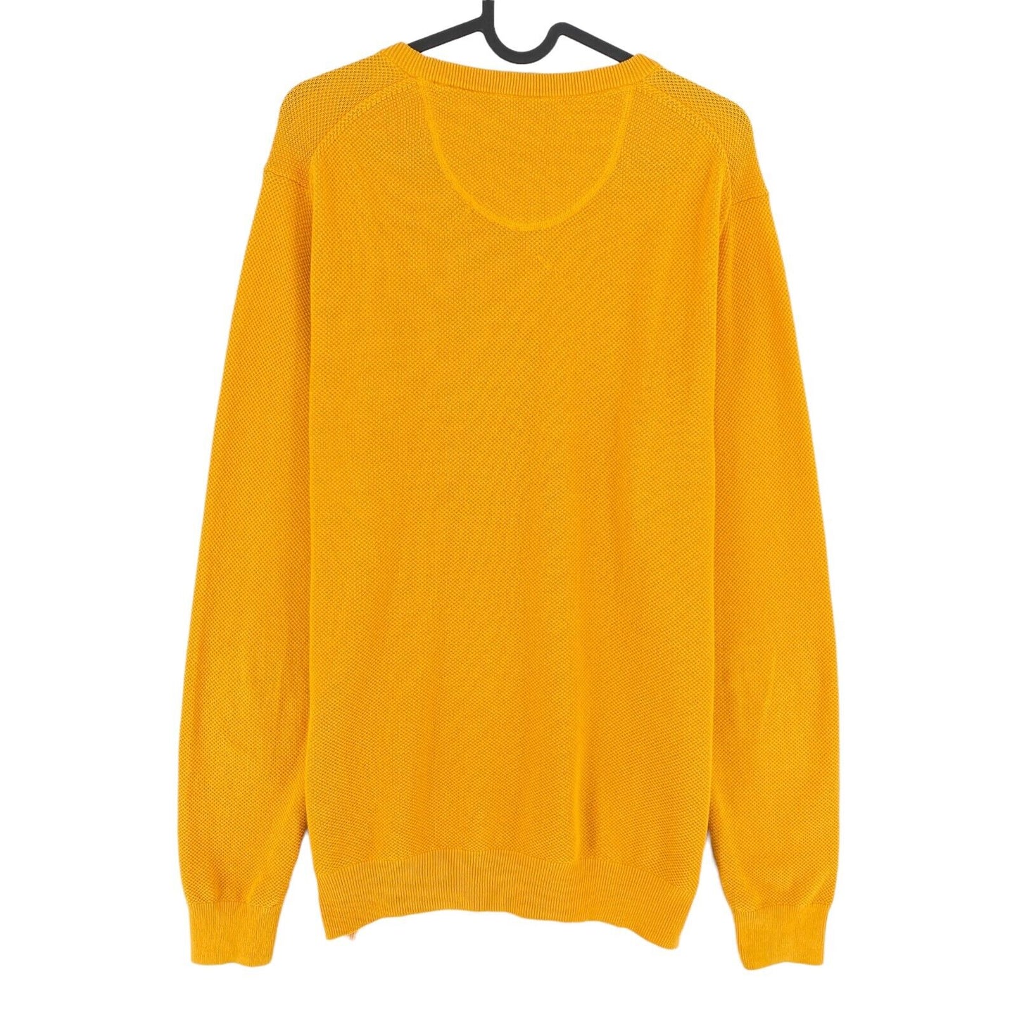 GANT Yellow Pique Cotton Crew Neck Sweater Pullover Size L