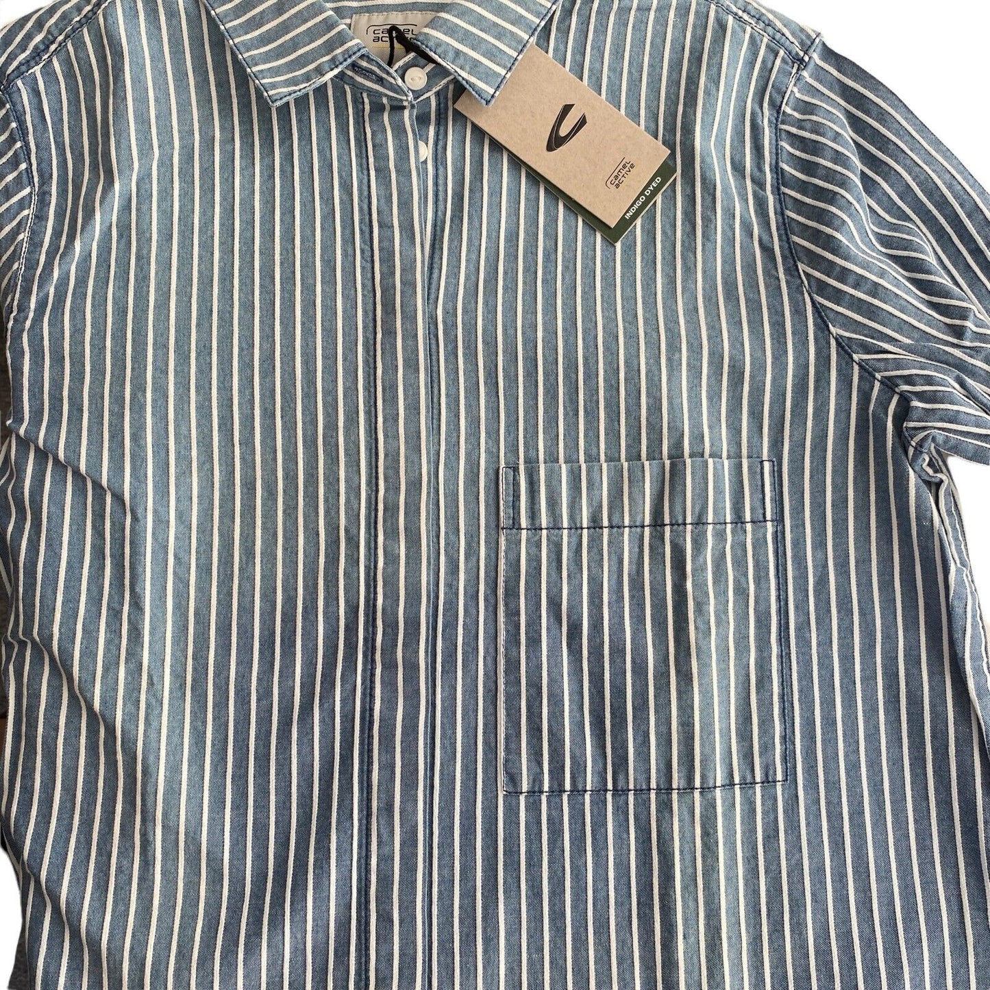 Camel Active Blue Striped Long Sleeves Shirt Size S