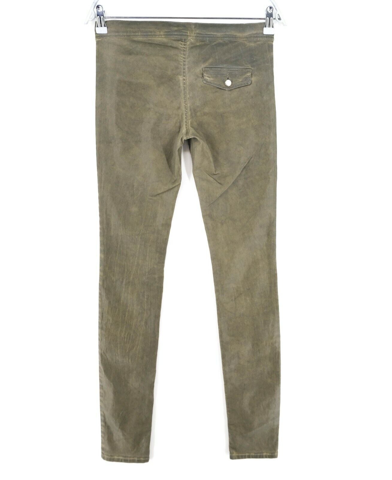 John RICHMOND DENIM Green Waxed Skinny Pants Size IT 42 EU 38 UK 10 US 8