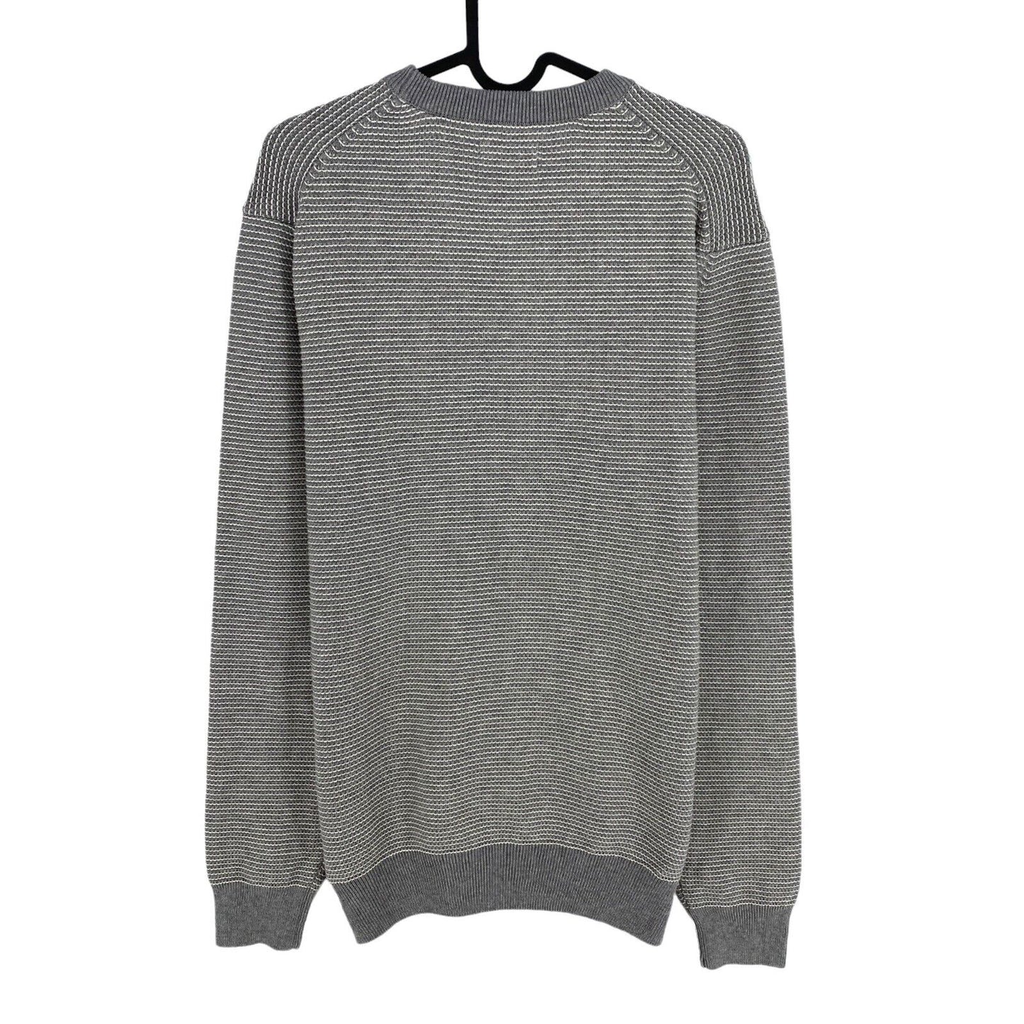 GANT Grey Light Texture Crew Neck Sweater Jumper Size XL