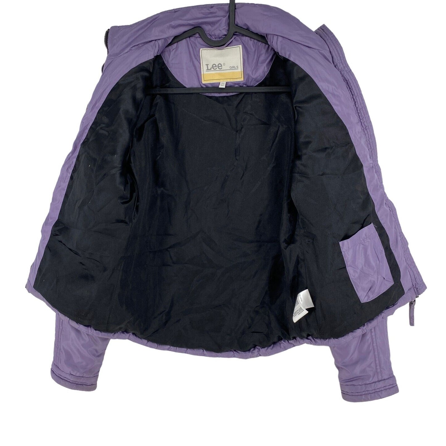 Lee Purple Belted Padded Jacket Coat Size 14 Years