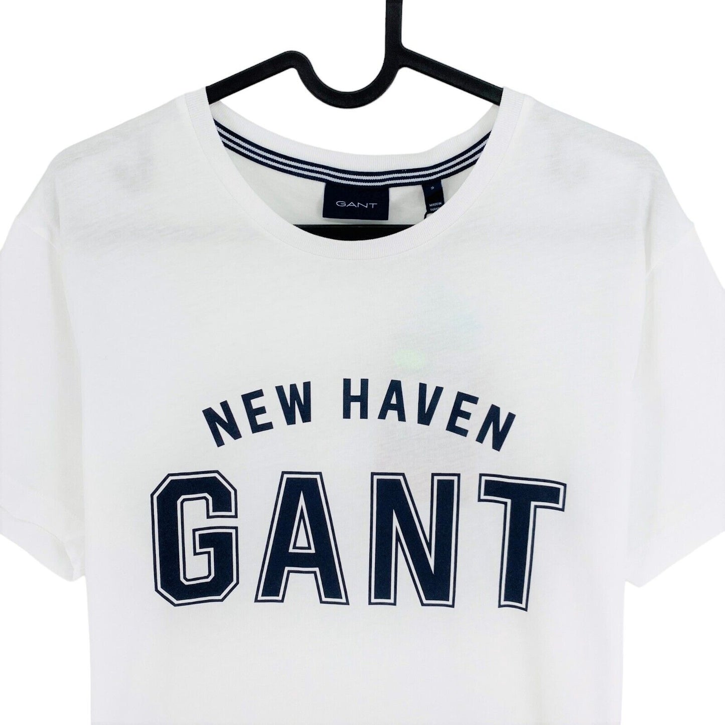 GANT White Logo Crew Neck T Shirt Size S