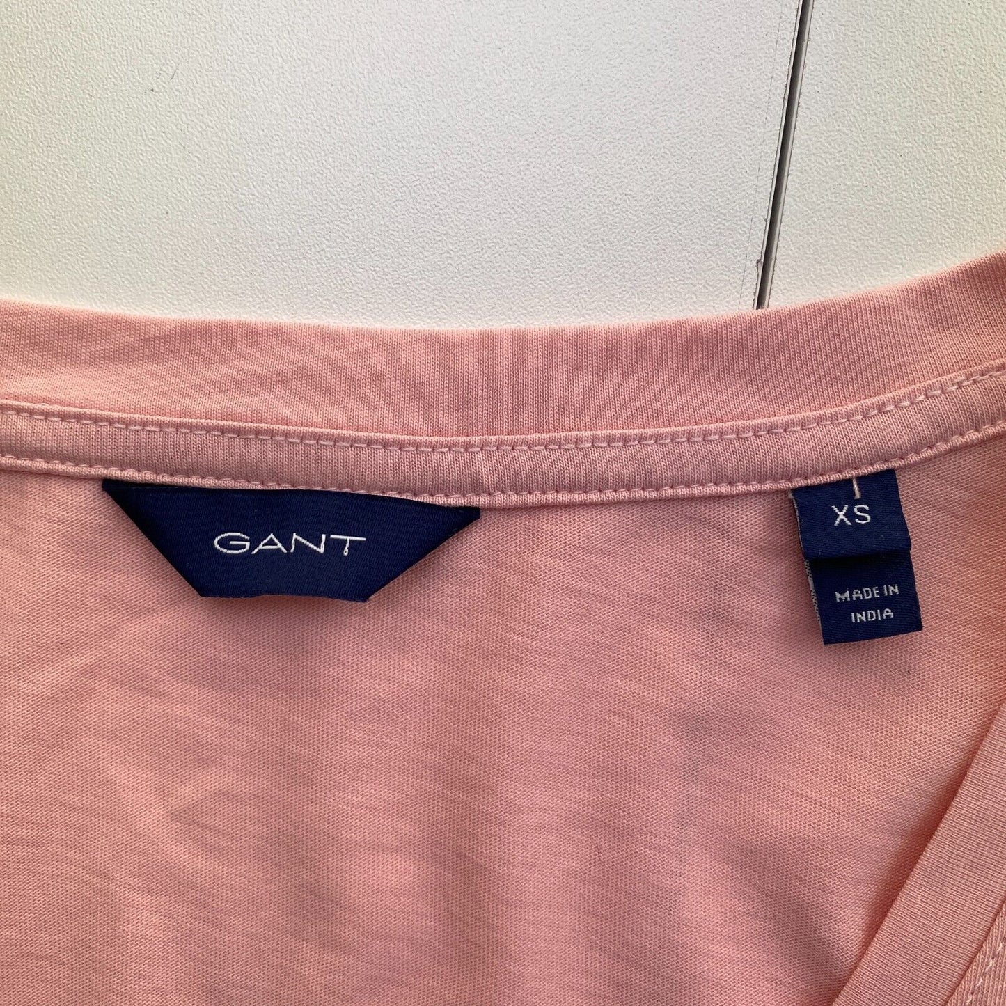 GANT Women Pink Original V Neck SS T Shirt Size XS