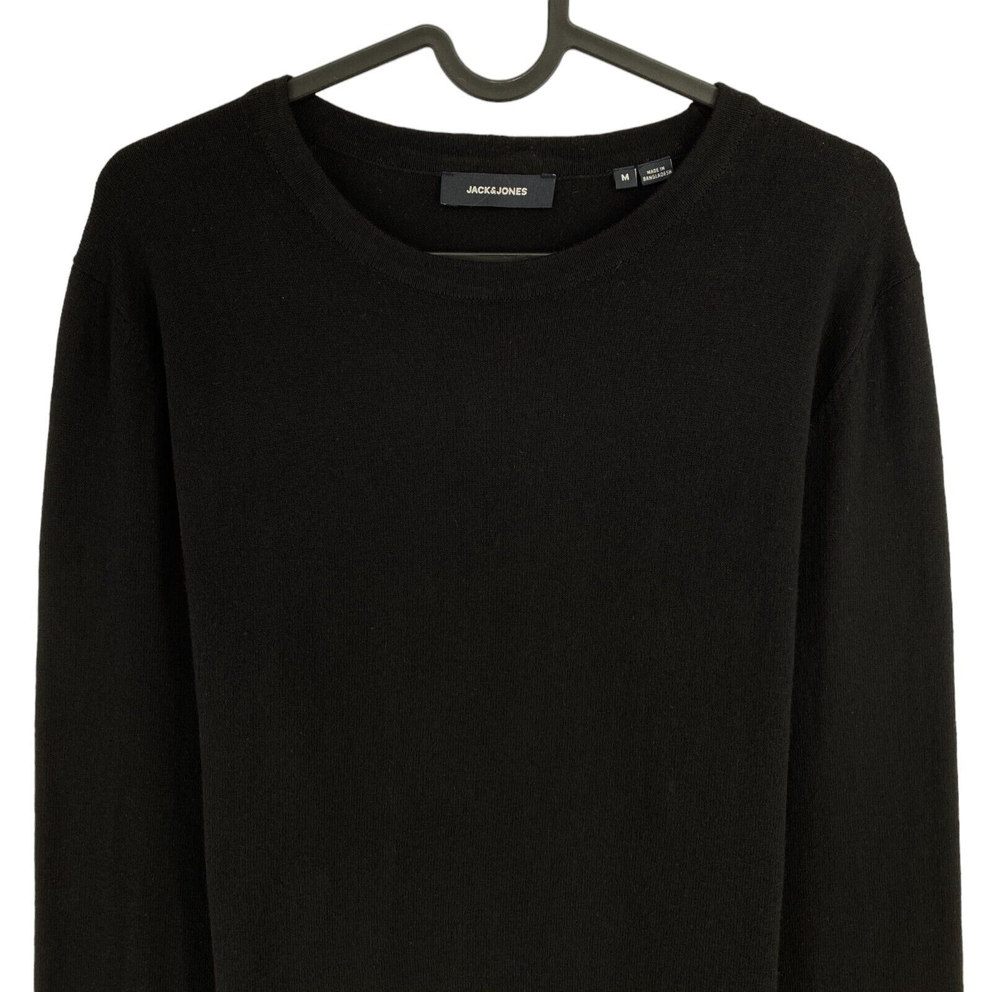 JACK&amp;JONES Noir Coton Mélange Tricot Crew Neck Pull Pull Jumper Taille M