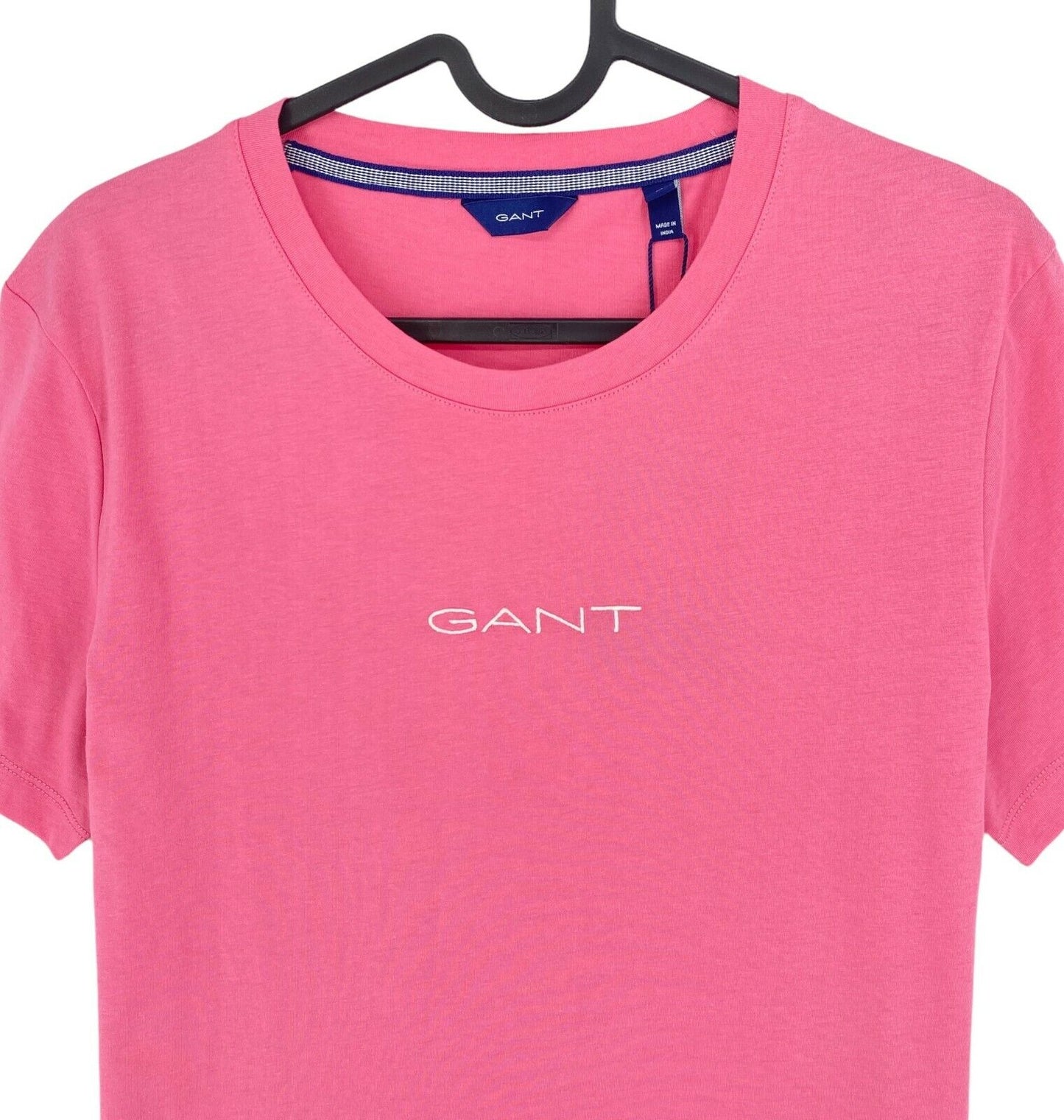 GANT T-Shirt mit Rundhalsausschnitt und 13 Streifen, Rosa, Größe S