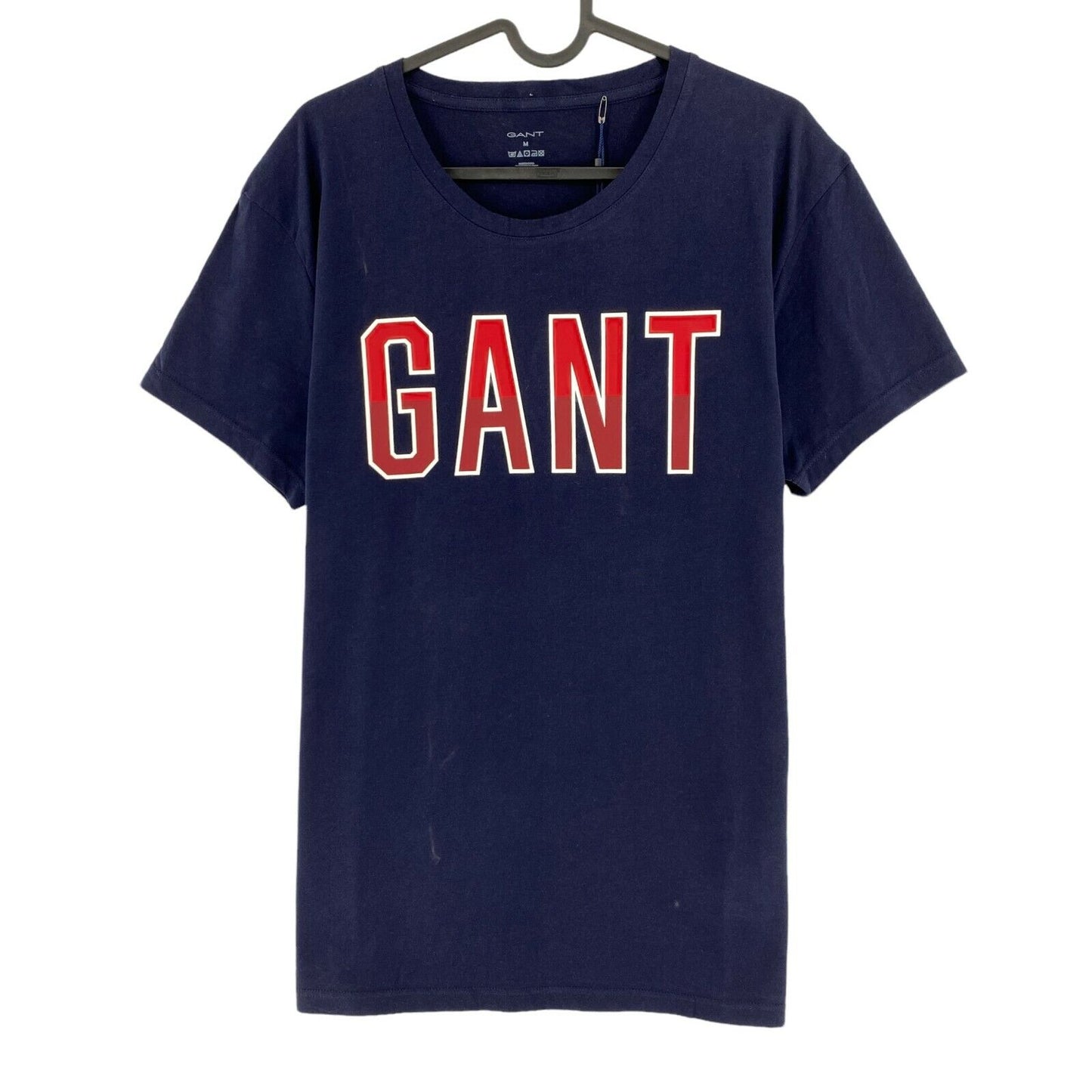 GANT Navy Blue Big Logo Crew Neck T Shirt Size M