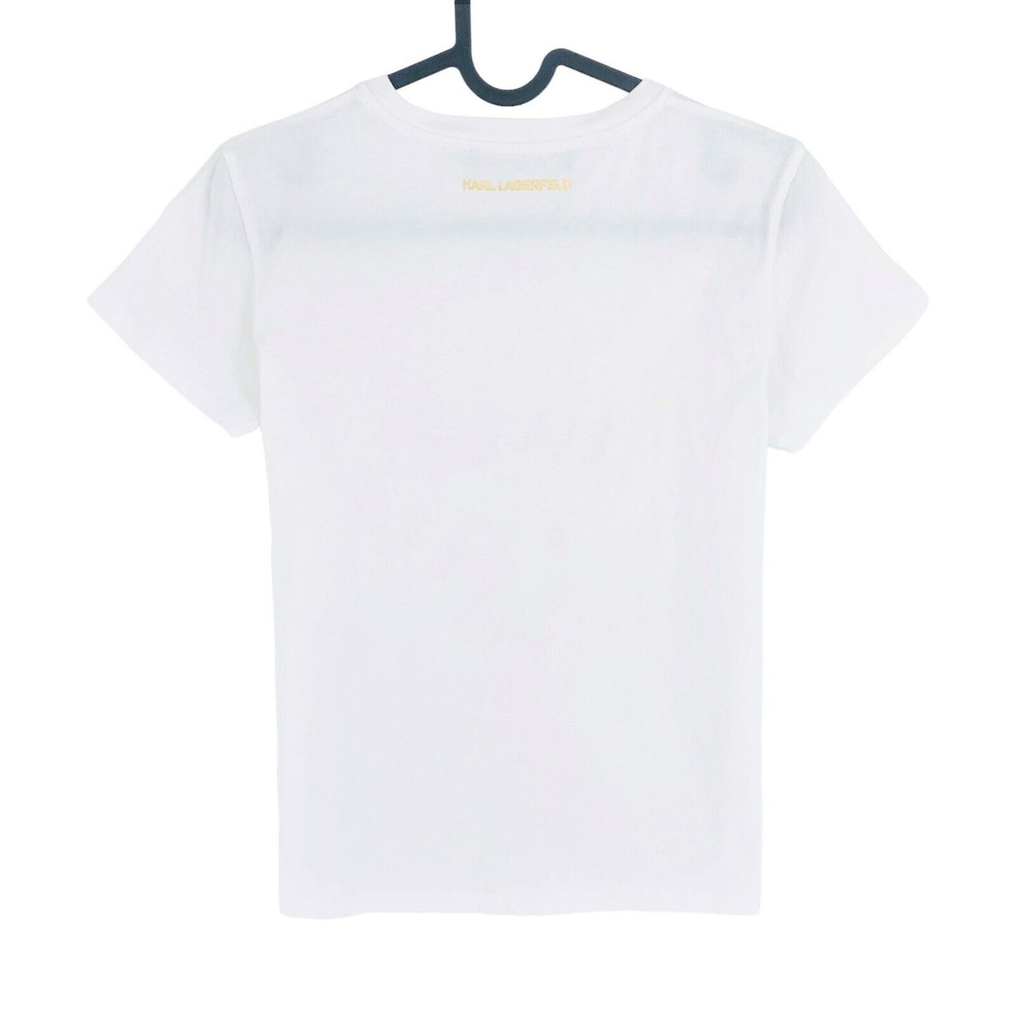 Karl Lagerfeld White Ikonik Karl Outline Crew Neck T Shirt Size XS