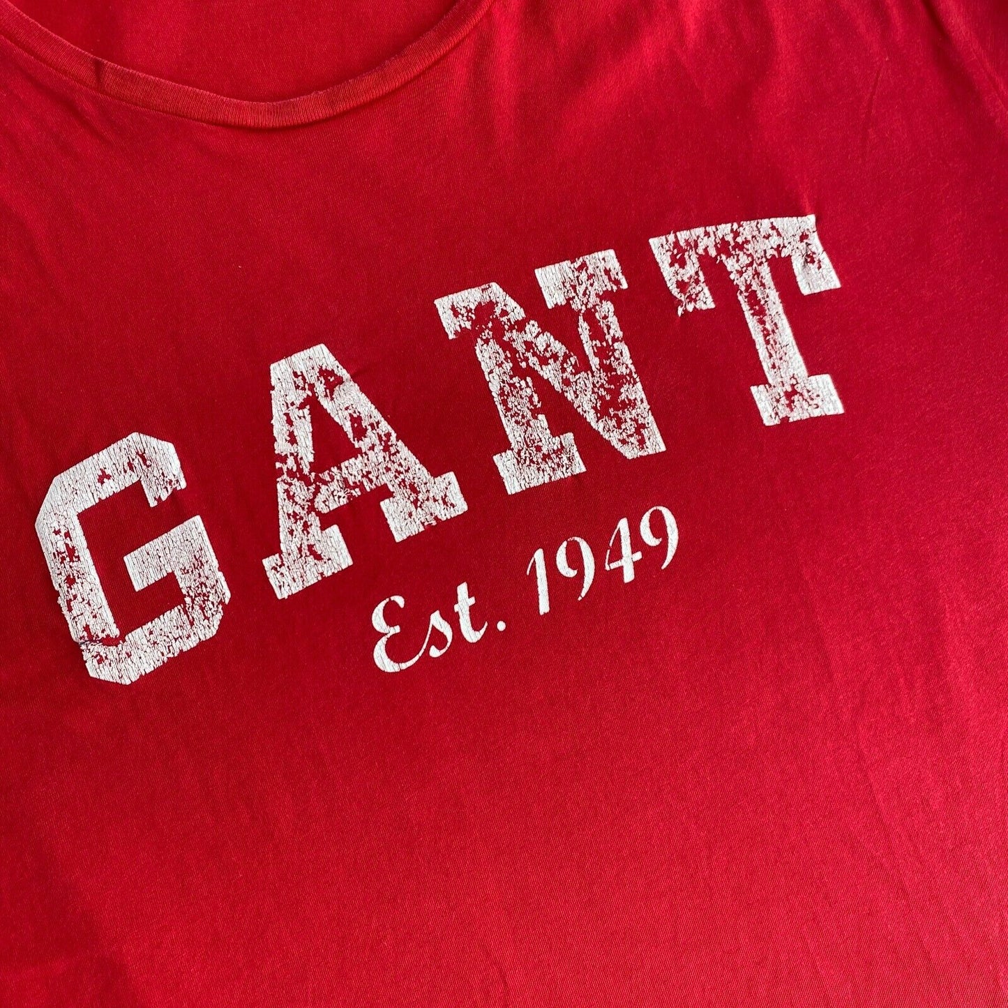 GANT Red Logo Crew Neck T-Shirt Size XL