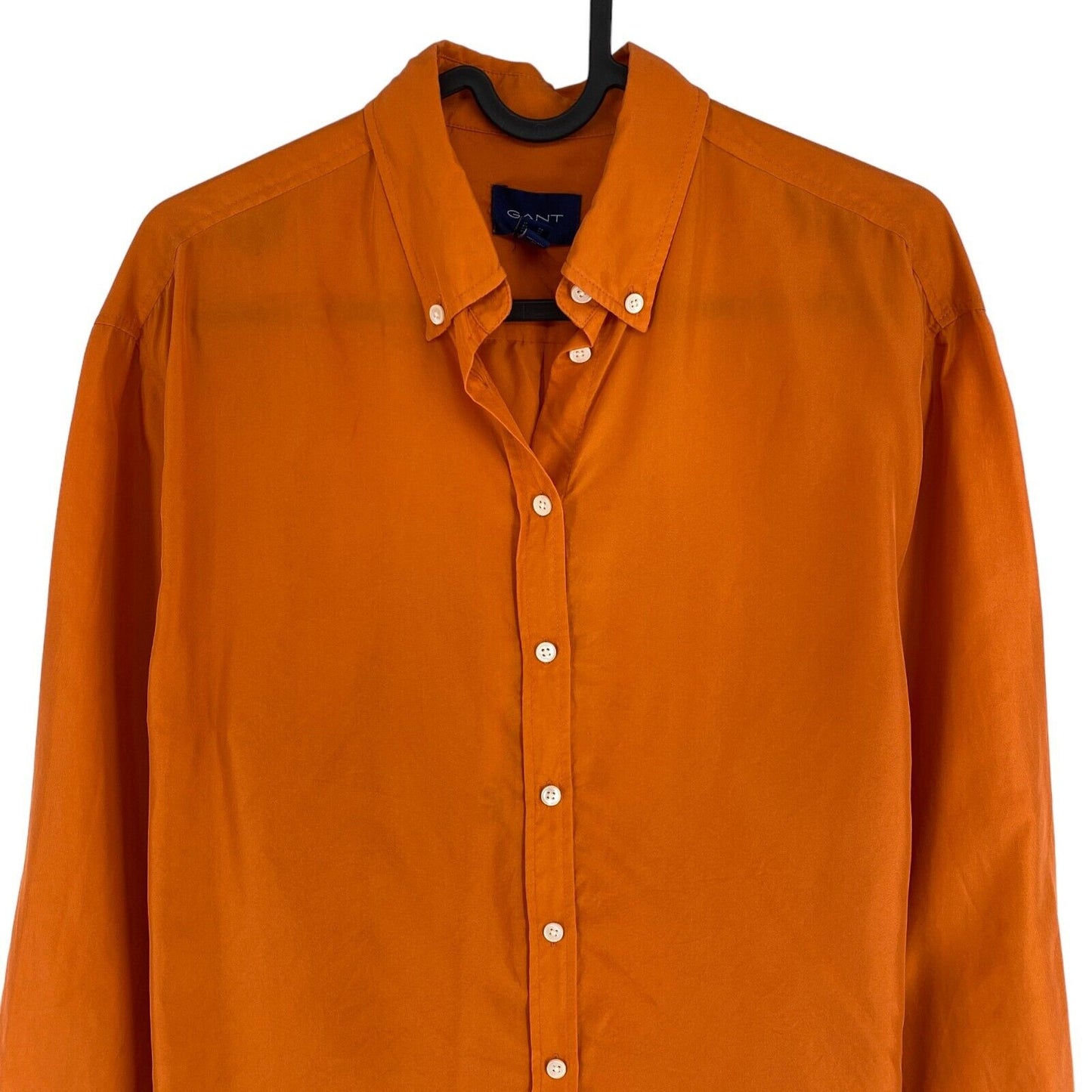 GANT Orange 100% Silk Shirt Size EU 32 UK 4 US 2