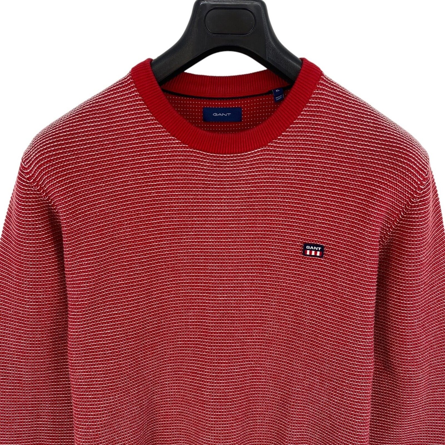 GANT Red Light Texture Crew Neck Sweater Pullover Size XL