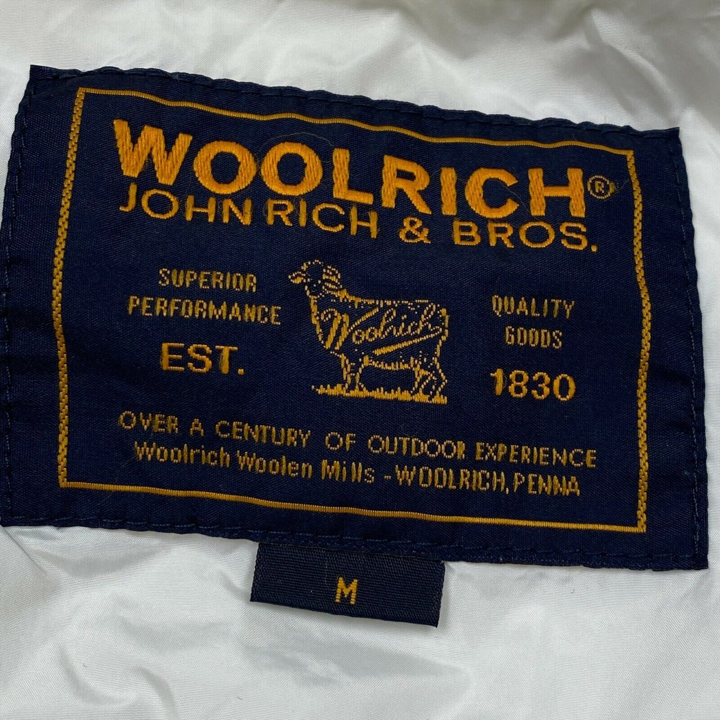 WOOLRICH Cream White Hooded Jacket Size M