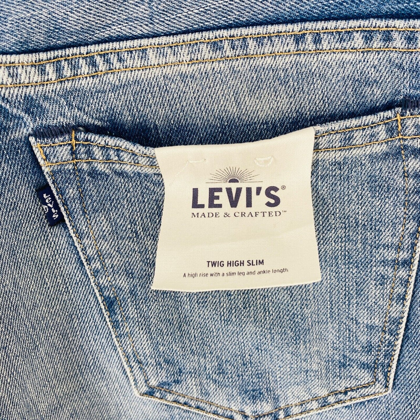 Levi's Made & Crafted Women Teens Blue High Rise Slim Fit Ankle Length Jeans W25