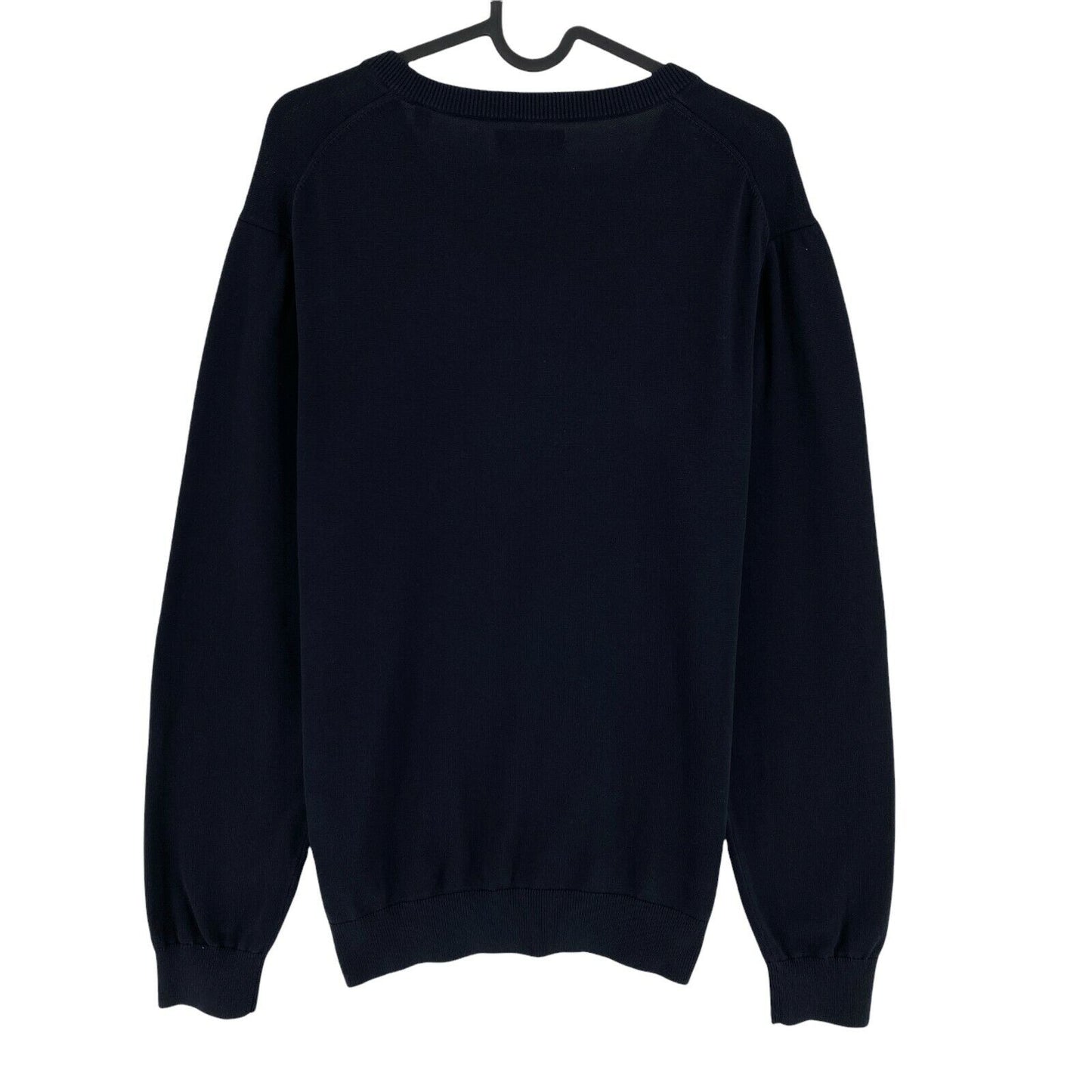 GANT Navy Blue Cotton V Neck Sweater Jumper Size M