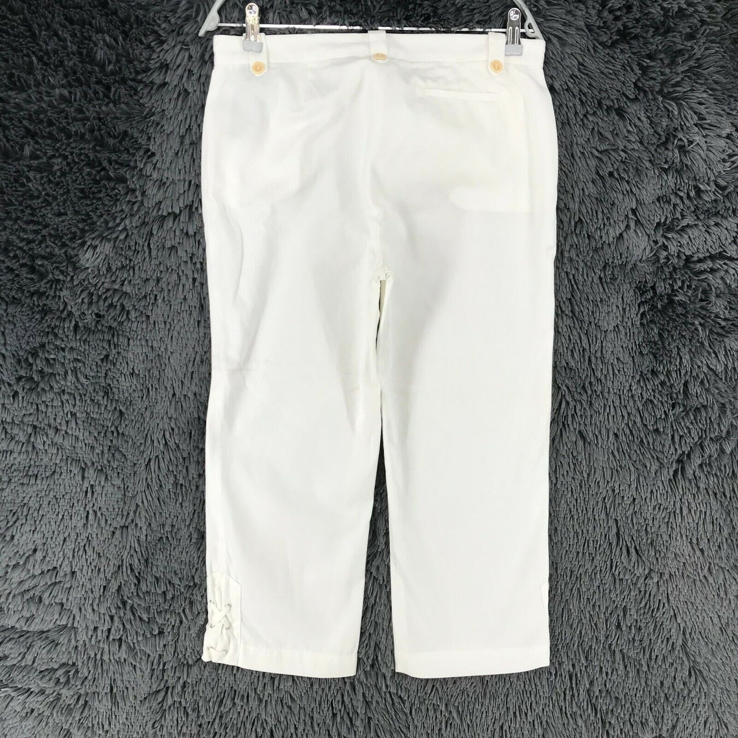 GANT Femmes Blanc Regular Straight Fit Capri Pantalon Taille EU 40 US 10 W31