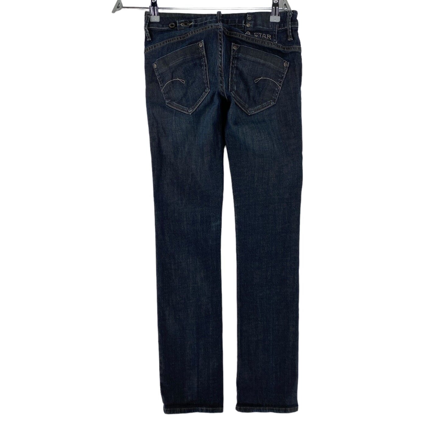 G-STAR MIDGE Damen Jeans in Dunkelgrau, Regular Straight Fit, Größe W27 L32