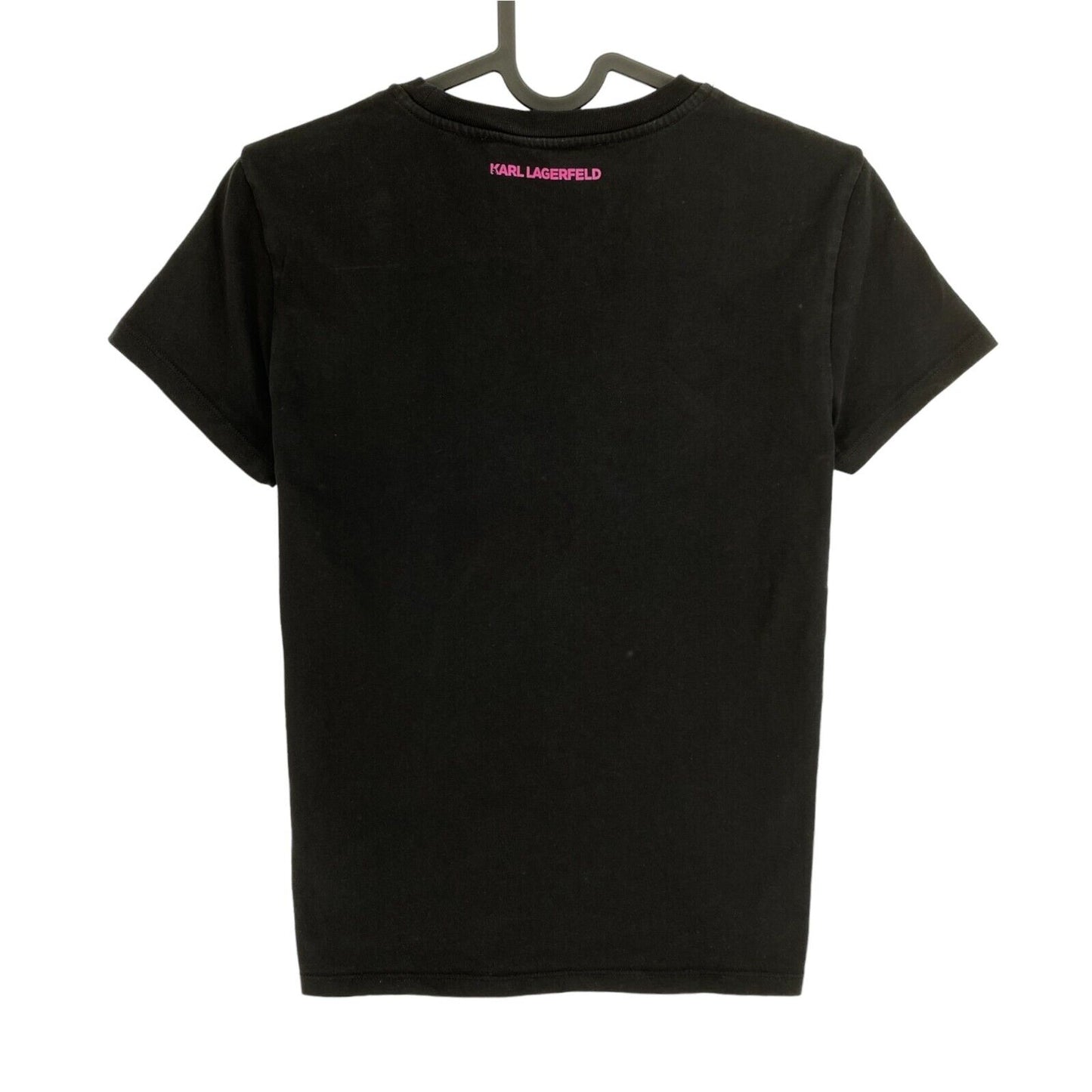 Karl Lagerfeld Black Legend Logo Crew Neck T Shirt Size XS