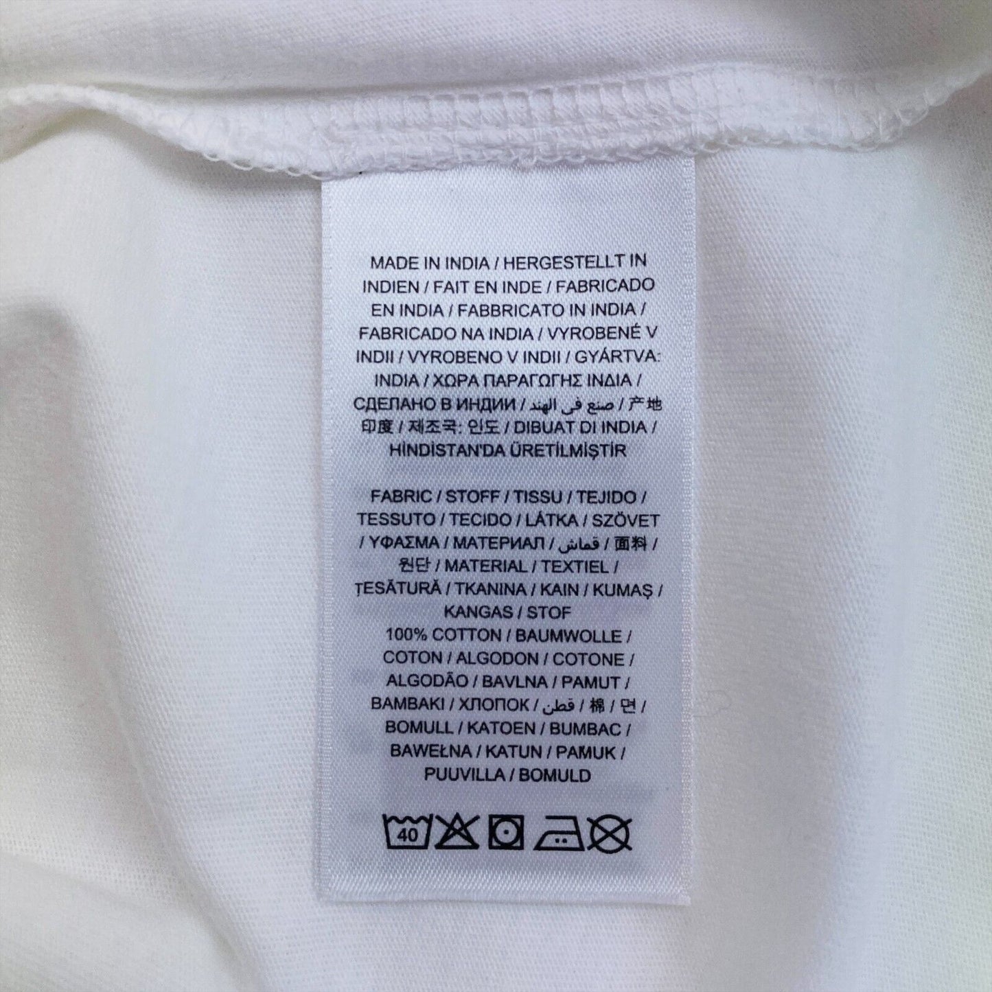 GANT White Lock Up Crew Neck T Shirt Size M