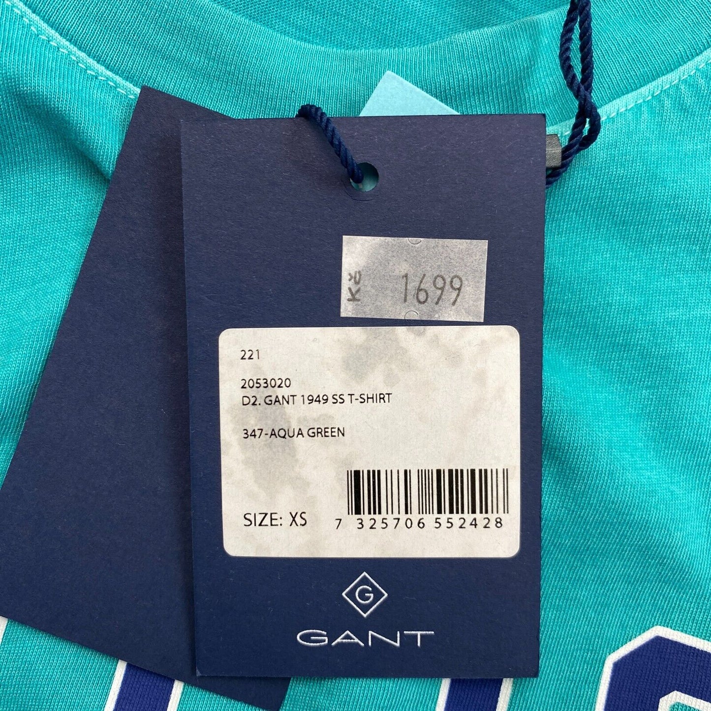 GANT Light Blue Gant 1949 Crew Neck T-Shirt Size XS