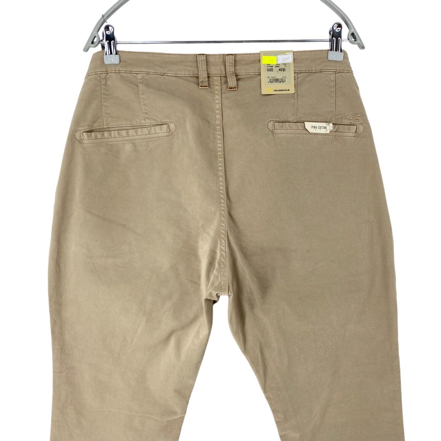 Camel Active MADISON Beige Modern Slim Fit Chino Trousers W40 L30