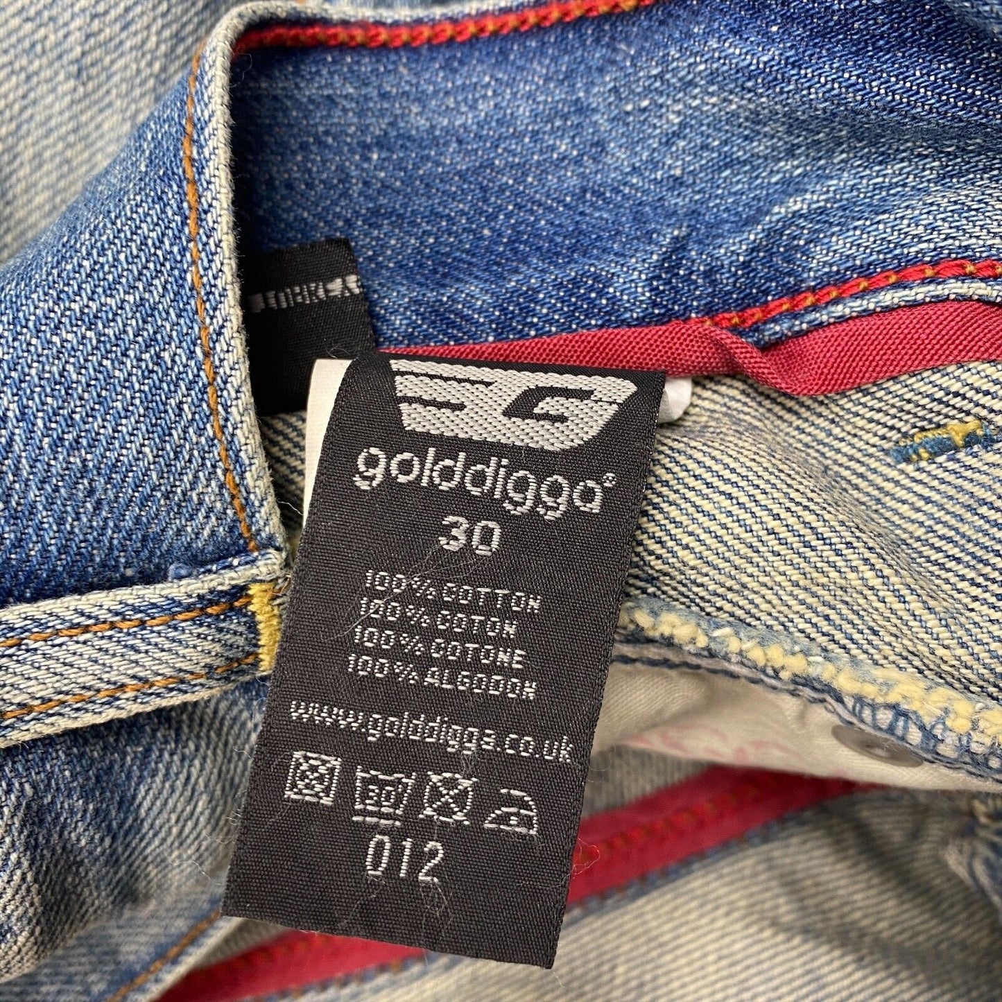 GOLDDIGGA Blaue Jeansshorts mit gerader Passform, 100 % Baumwolle, W31