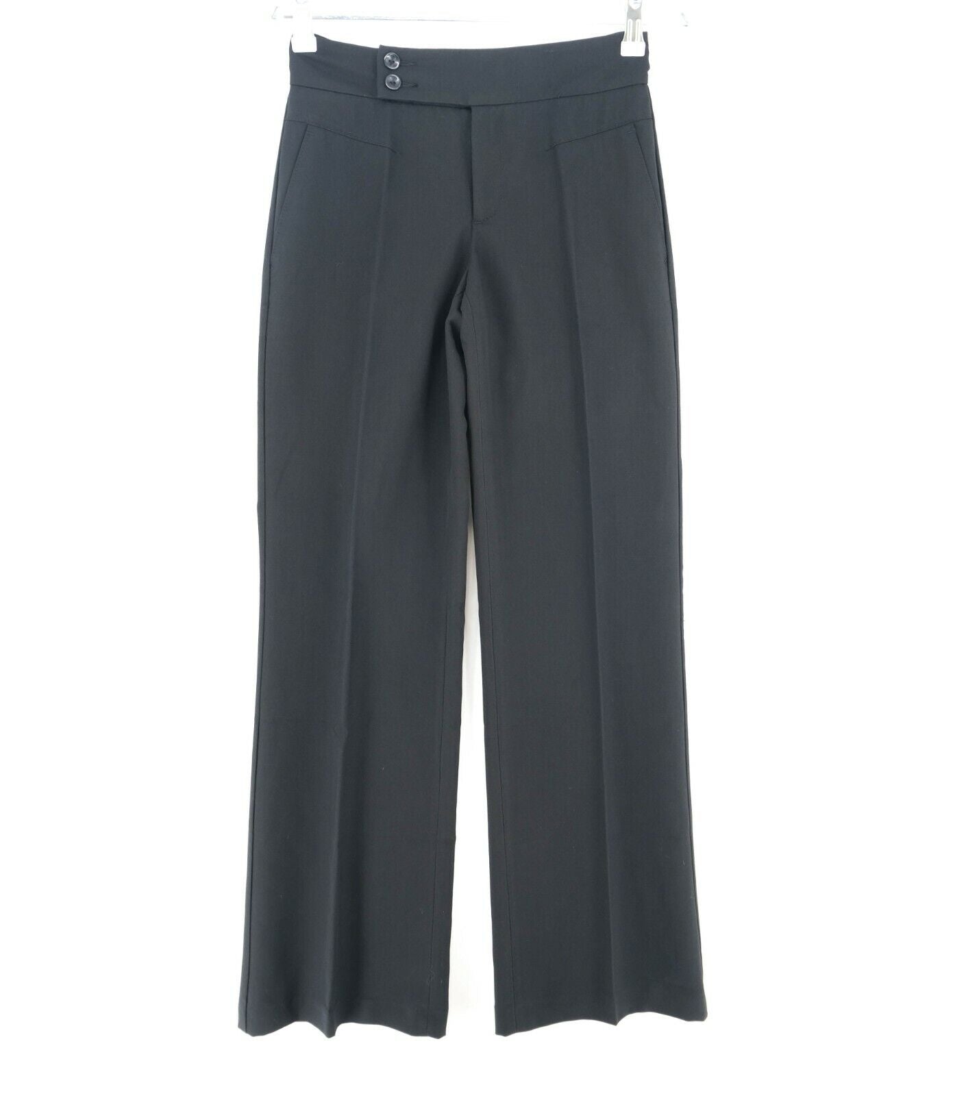 STEFANEL Black Flared Leg Trousers Pants Size EU 32 UK 2 US 0