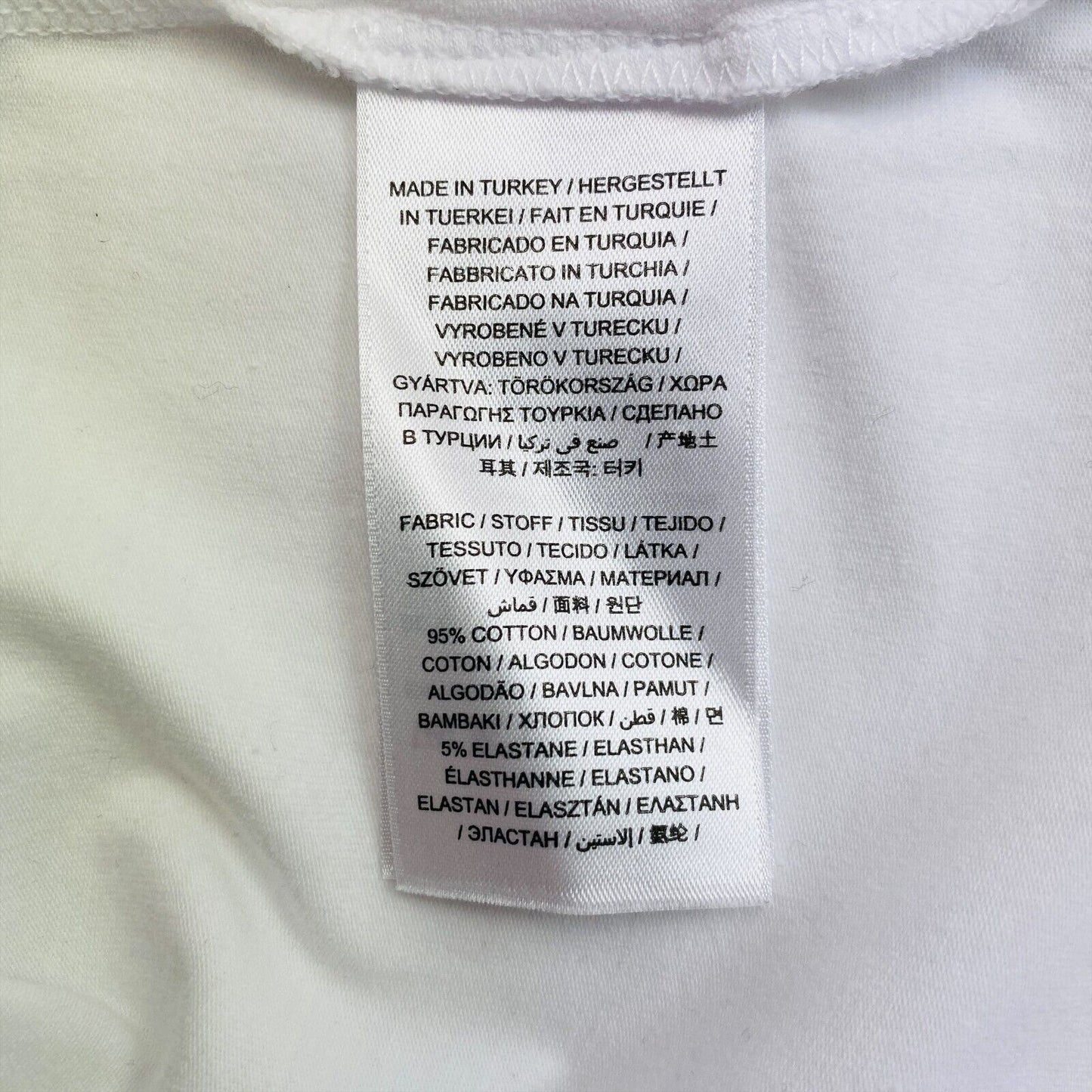 GANT White Ctn/Ela Crew Neck T Shirt Size XL