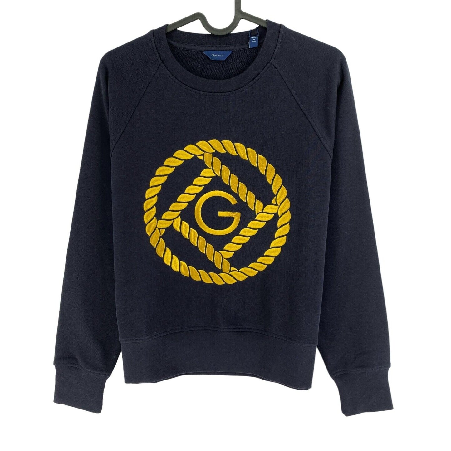 GANT Navy Blue Rope Icon Crew Neck Sweater Jumper Size XS