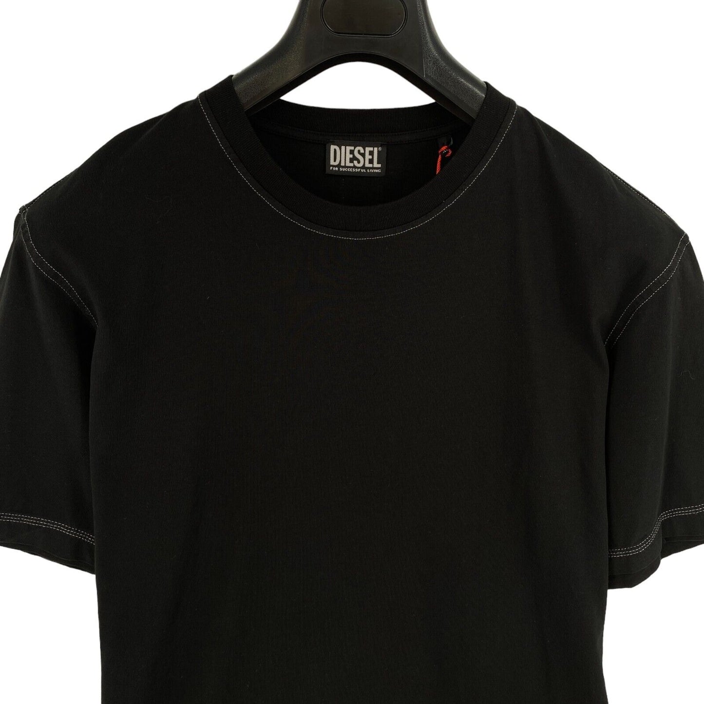 DIESEL Men Black T-JUSTER Crew Neck Short Sleeves T Shirt Size XL