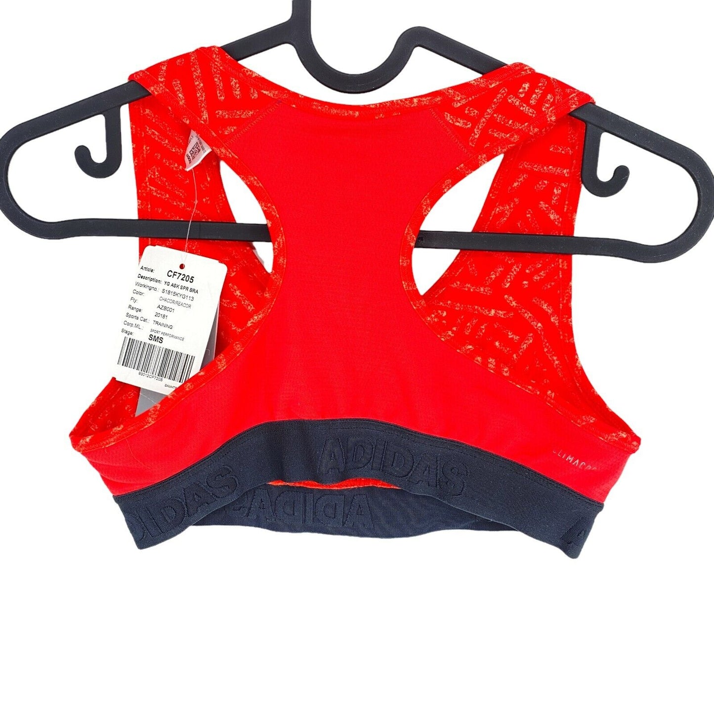 Adidas Climacool Tech Fit Red Sports Bra Size 11 - 12 Years