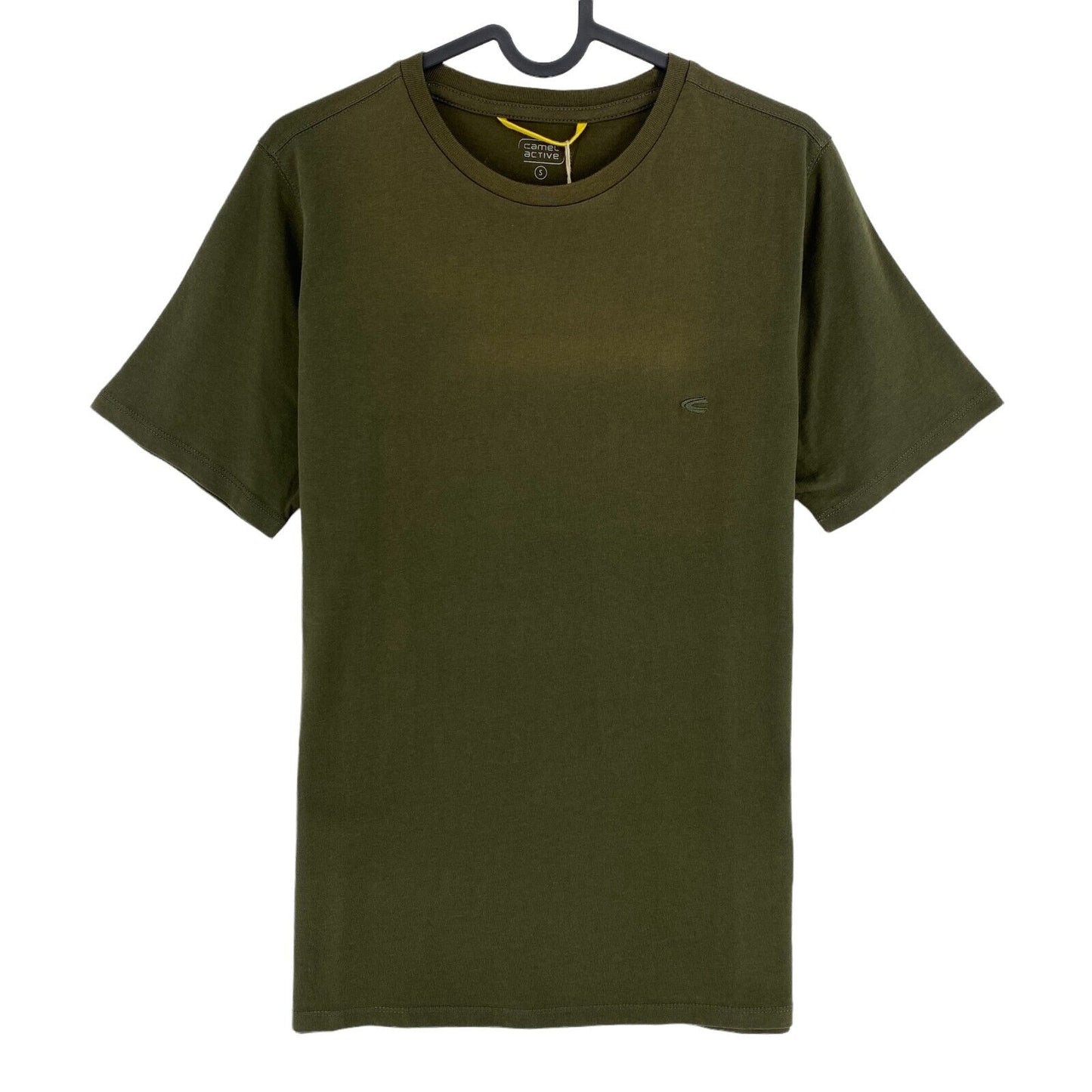 Camel Active Dark Green Solid Crew Neck T Shirt Top Size S